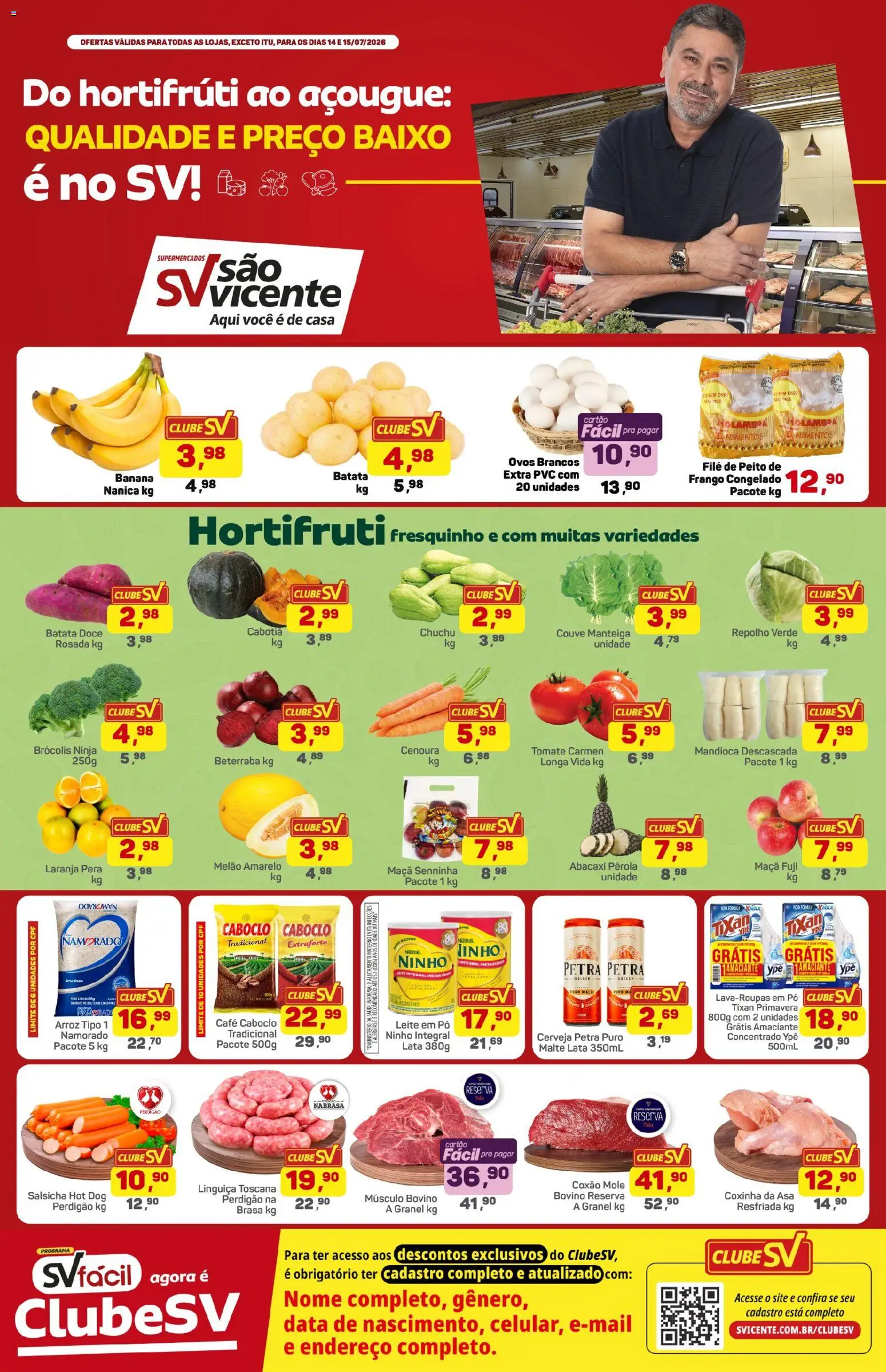 Pré-Visualização do folheto "Supermercados São Vicente - Ofertas da semana" da loja Supermercados São Vicente válido a partir de 14/07/2026