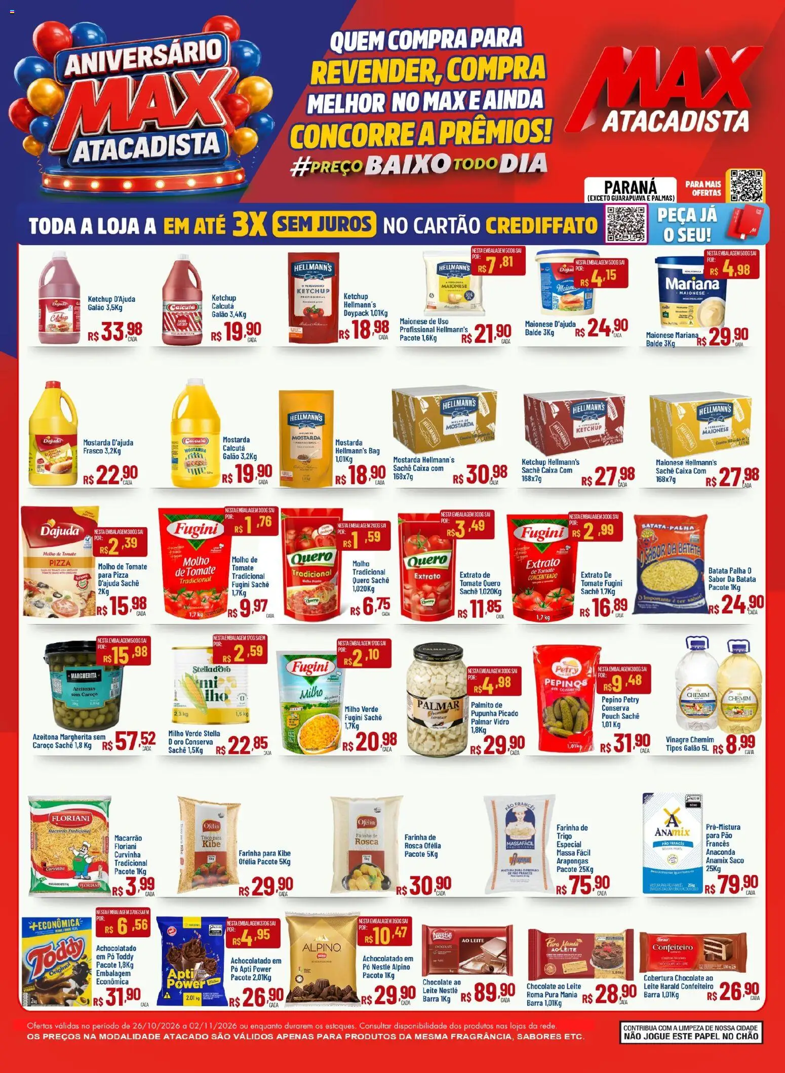 Pré-Visualização do folheto "Max Atacadista - Ofertas da semana" da loja Max Atacadista válido a partir de 26/10/2026