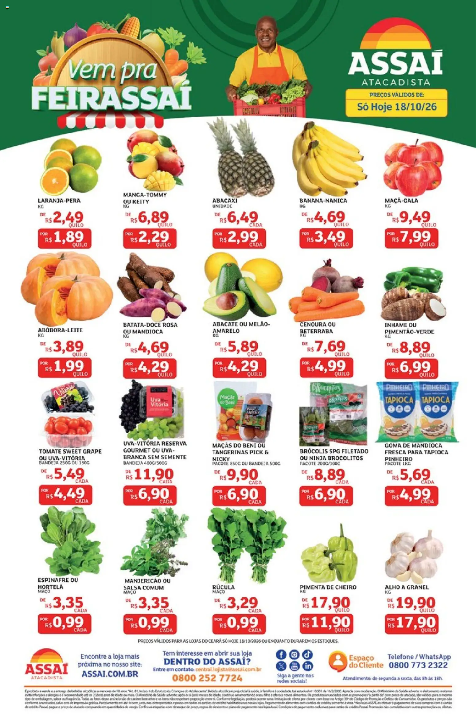 Pré-Visualização do folheto "Assaí Atacadista ofertas - CE" da loja Assaí Atacadista válido a partir de 18/10/2026
