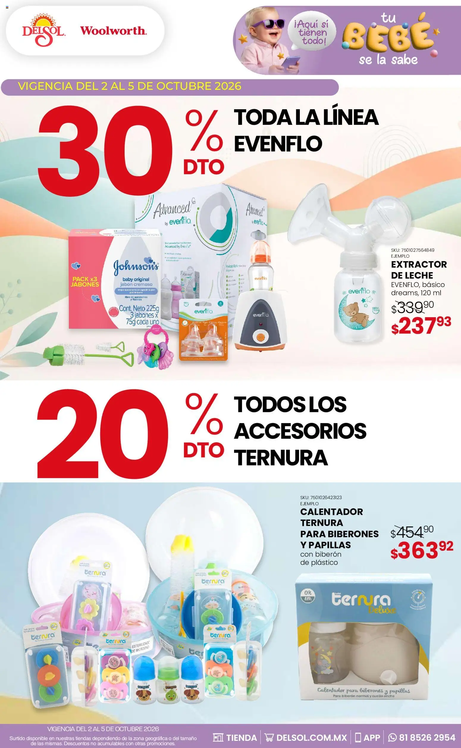 Vista previa las ofertas de la tienda Del Sol y Woolworth - Del Sol y Woolworth catálogo Tu bebé se la sabe desde el 02/10/2026 