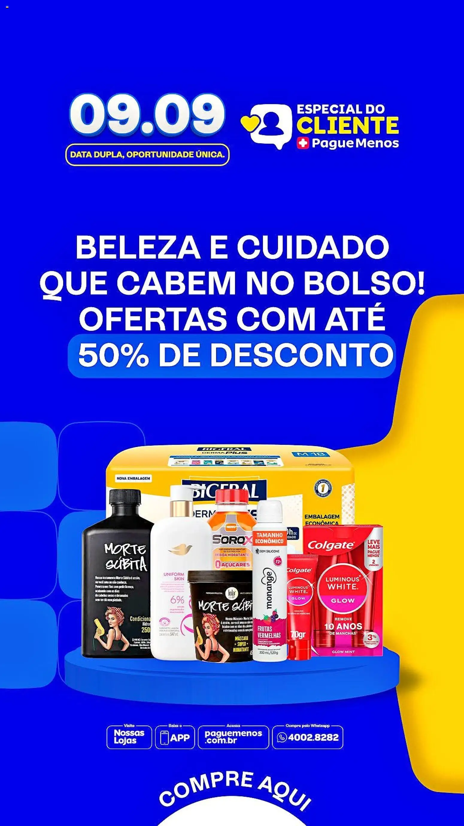 Pré-Visualização do folheto "Pague Menos - Catálogo atual" da loja Pague Menos válido a partir de 07/09/2026 - Frutas, Bebida
