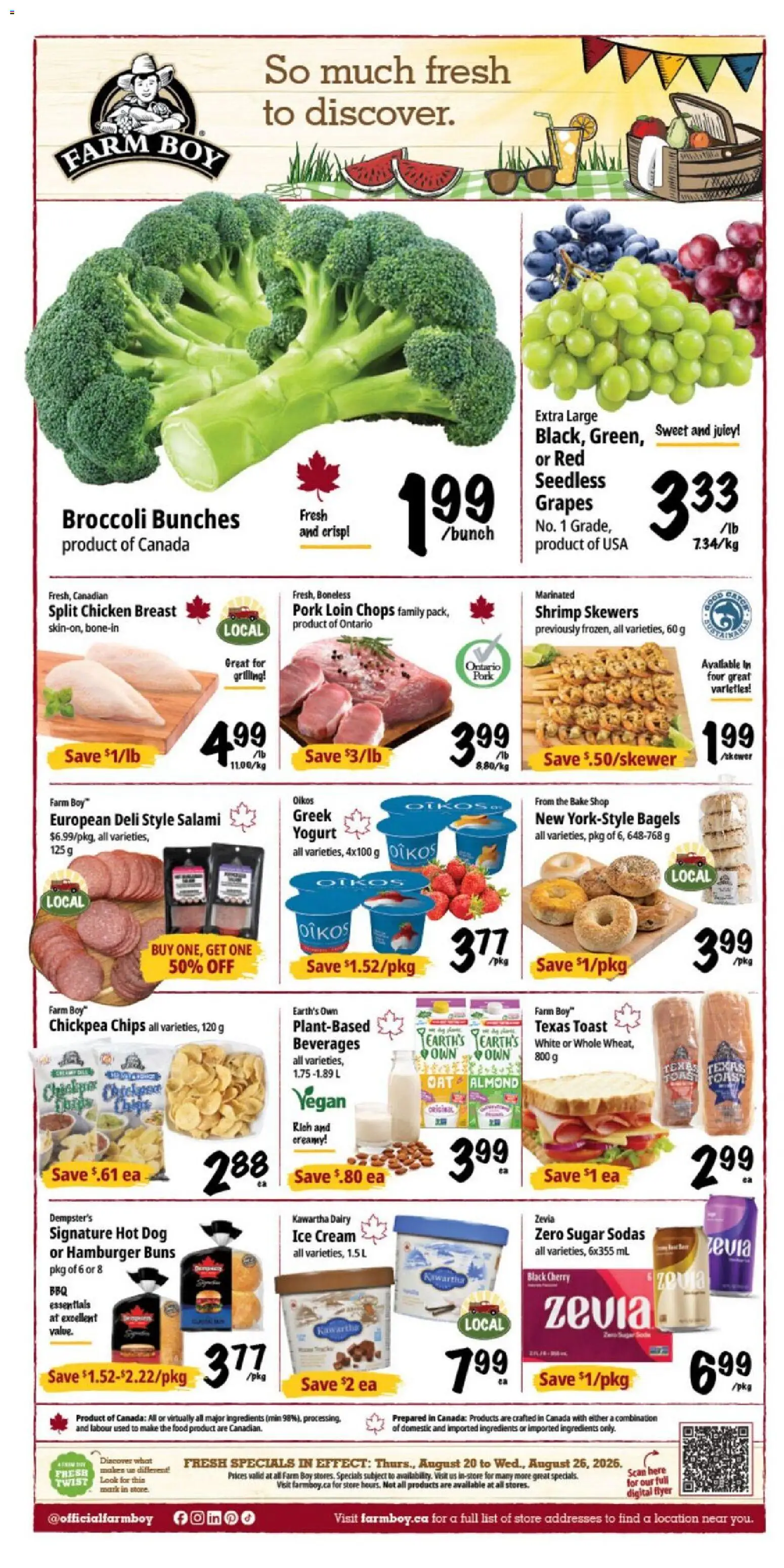 Preview of leaflet Farm Boy weekly flyer / circulaire from shop Farm Boy is valid from Aug 20, 2026