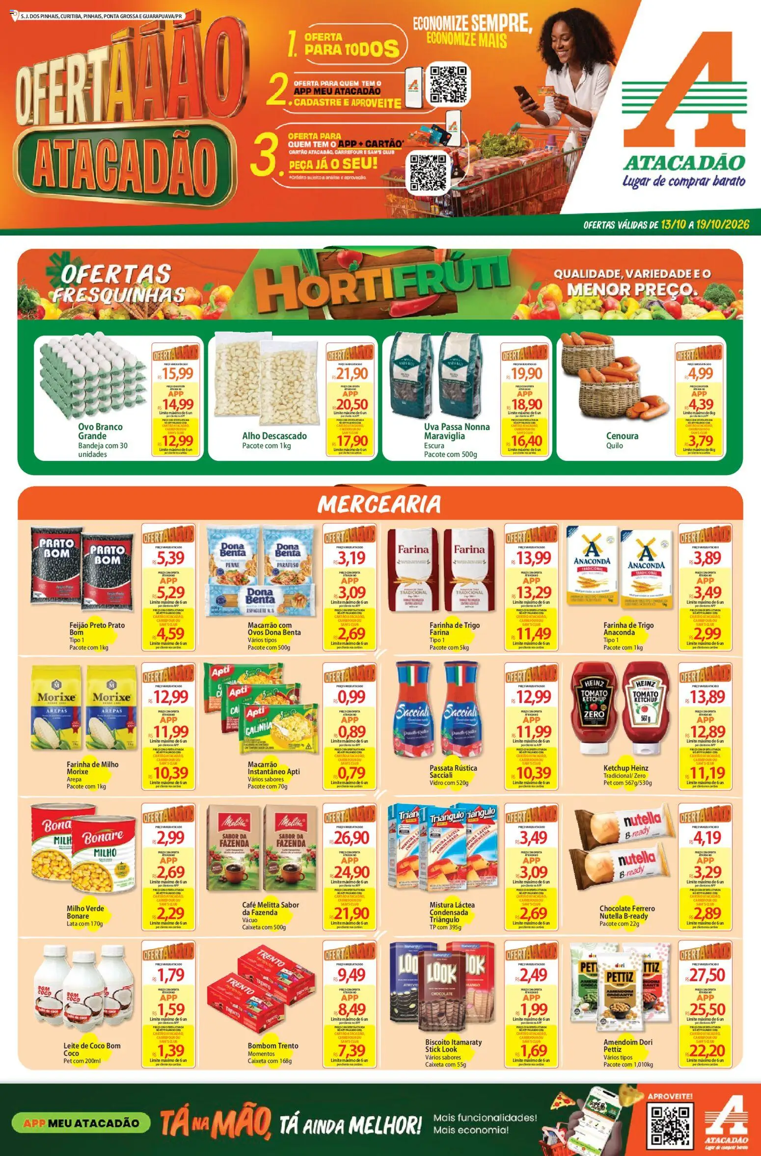 Pré-Visualização do folheto "Atacadão ofertas - PR" da loja Atacadão válido a partir de 13/10/2026