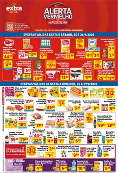 Pré-Visualização do folheto "Extra ofertas Fim de semana Mercado" da loja Extra válido a partir de 25/09/2026
