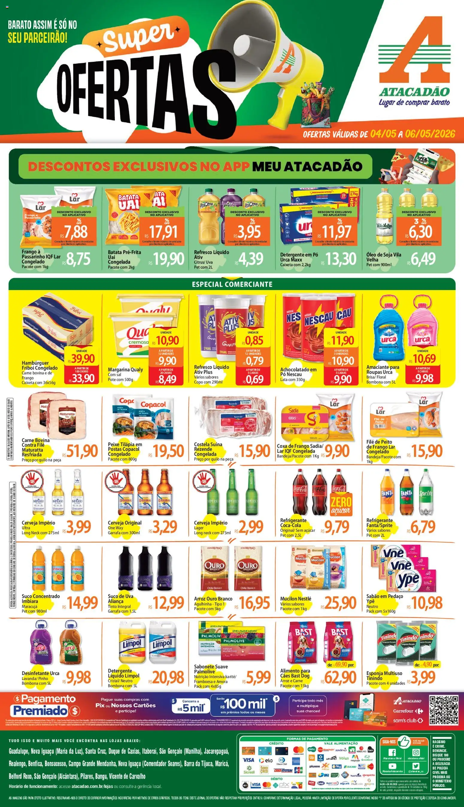 Pré-Visualização do folheto "Atacadão ofertas - RJ" da loja Atacadão válido a partir de 04/05/2026