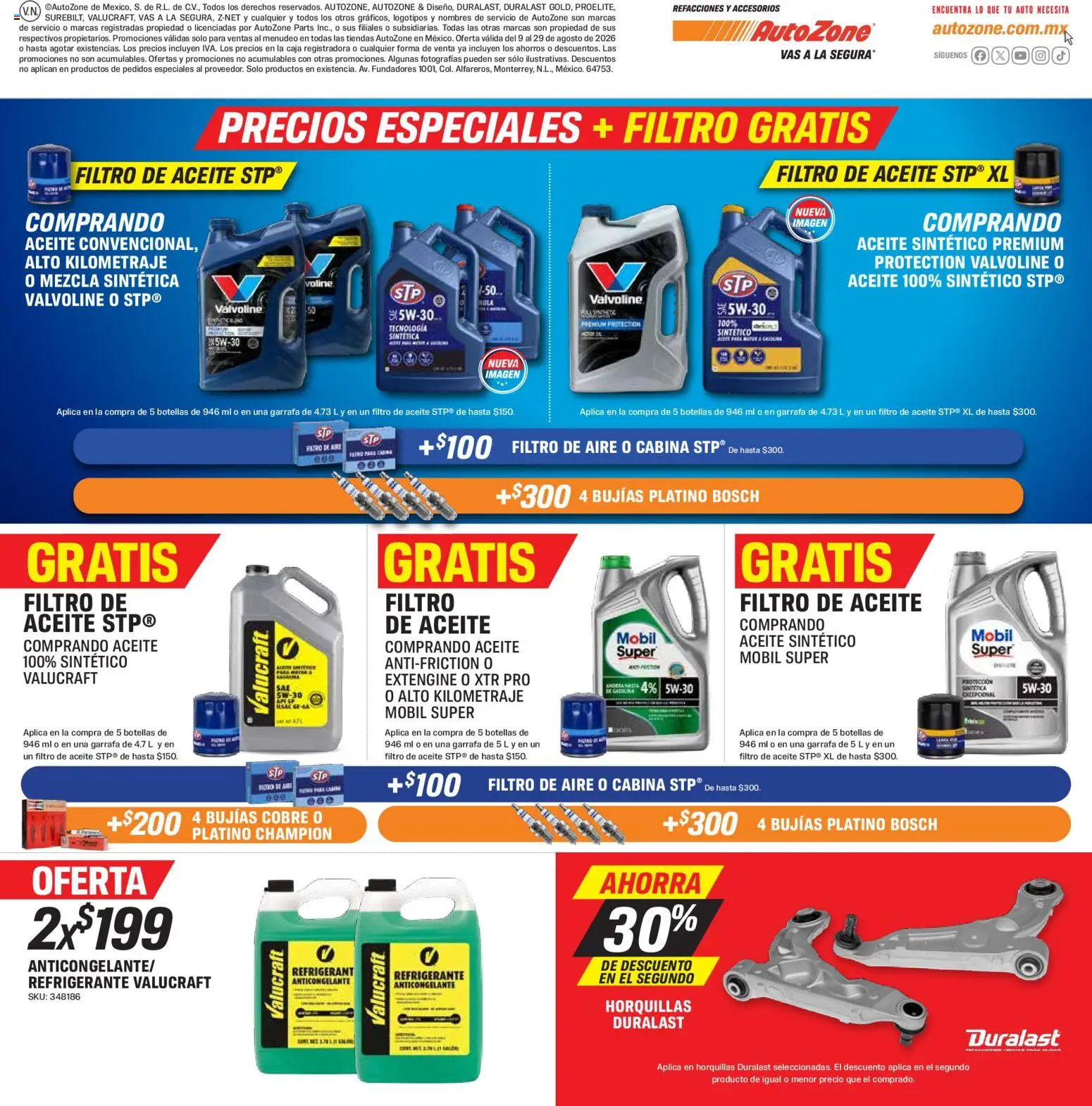 Vista previa las ofertas de la tienda AutoZone - AutoZone catálogo desde el 09/08/2026 