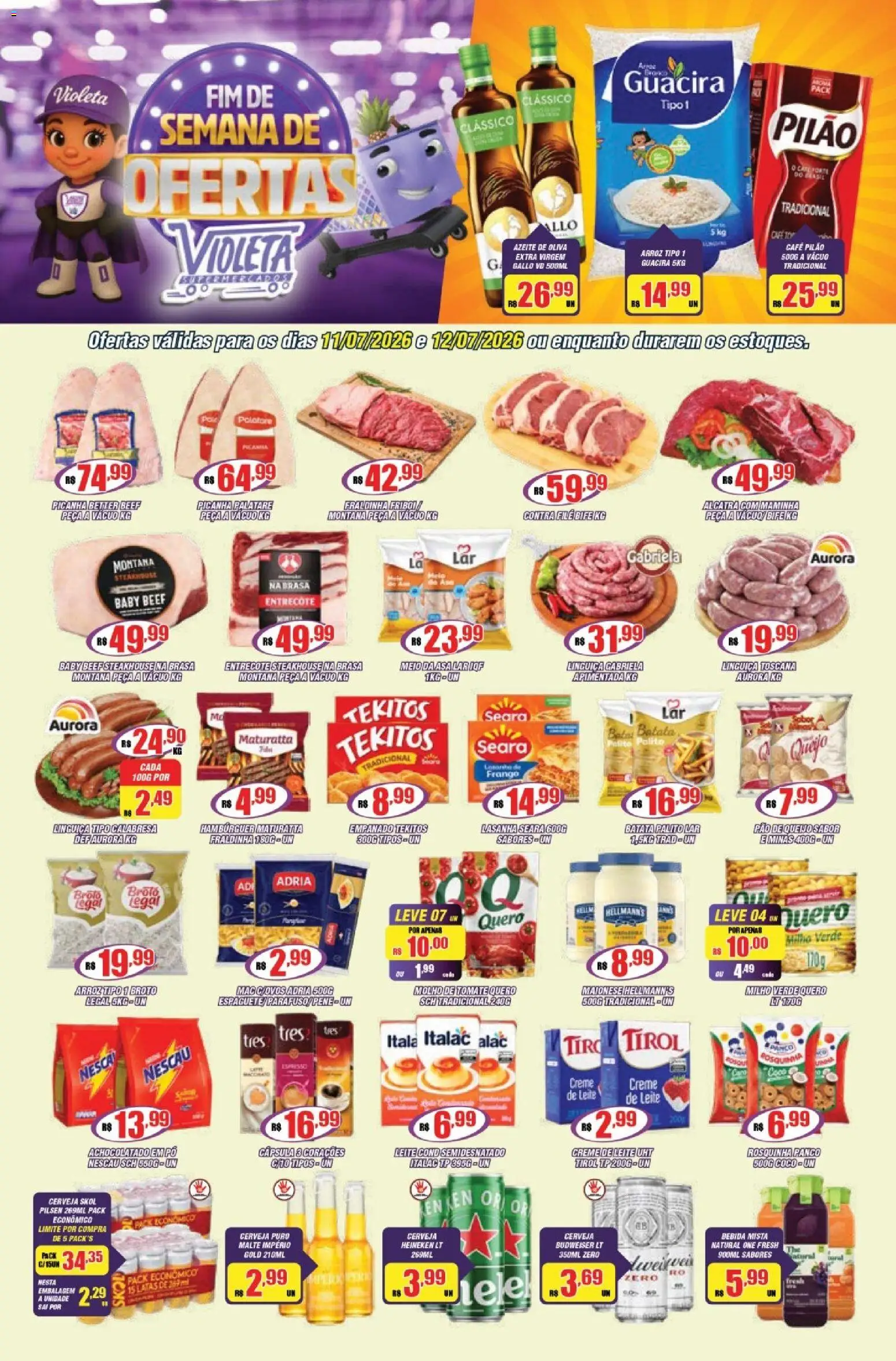 Pré-Visualização do folheto "Violeta Supermercados - Ofertas da semana" da loja Violeta Supermercados válido a partir de 11/07/2026