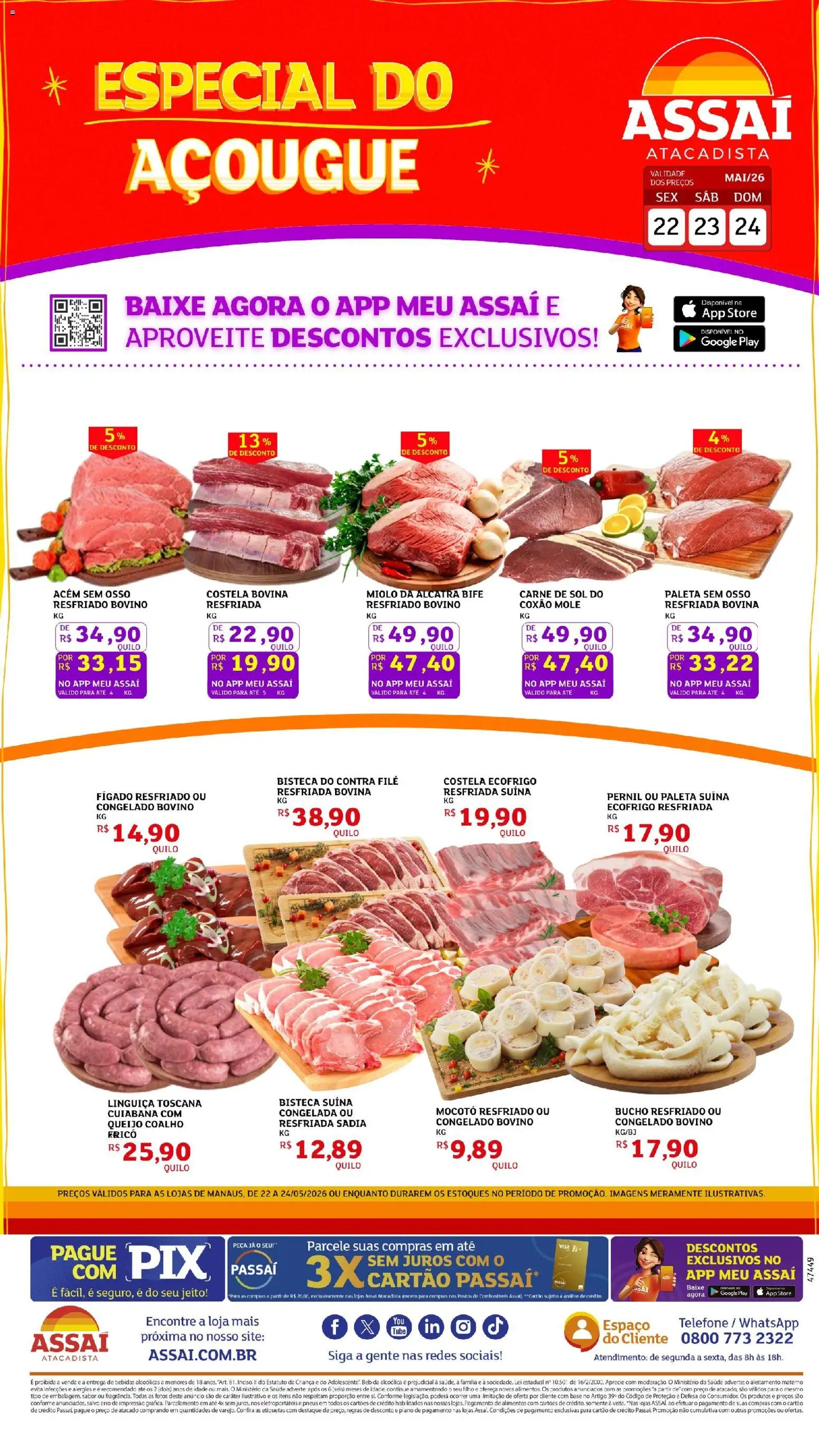 Pré-Visualização do folheto "Assaí Atacadista ofertas - AM" da loja Assaí Atacadista válido a partir de 22/05/2026