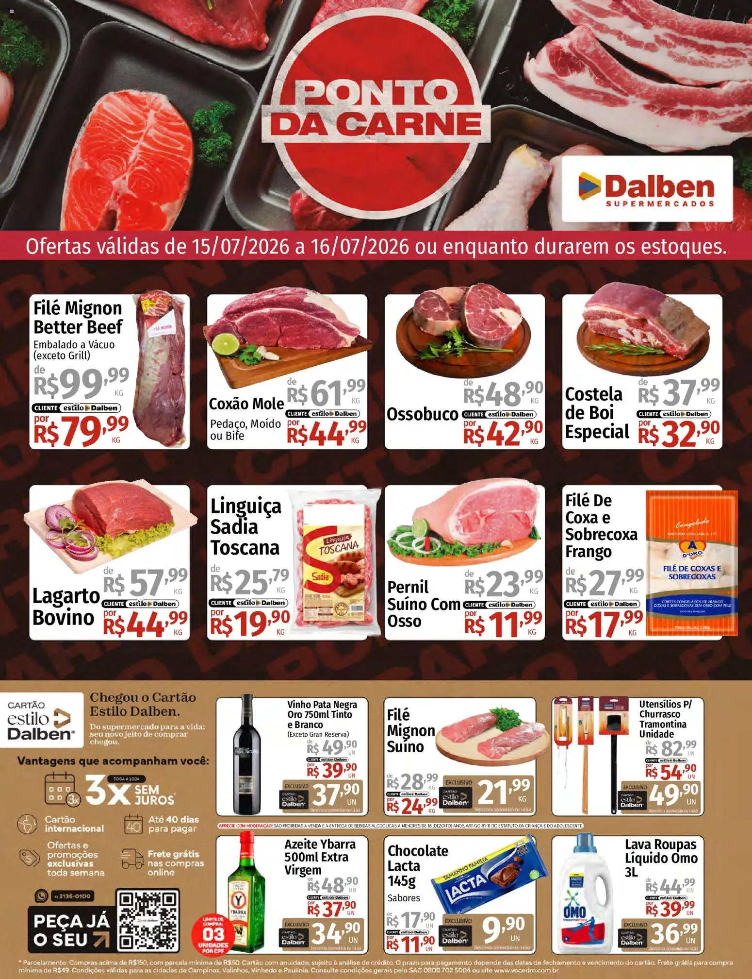 Ofertas Supermercado Dalben até 16/07/2026.