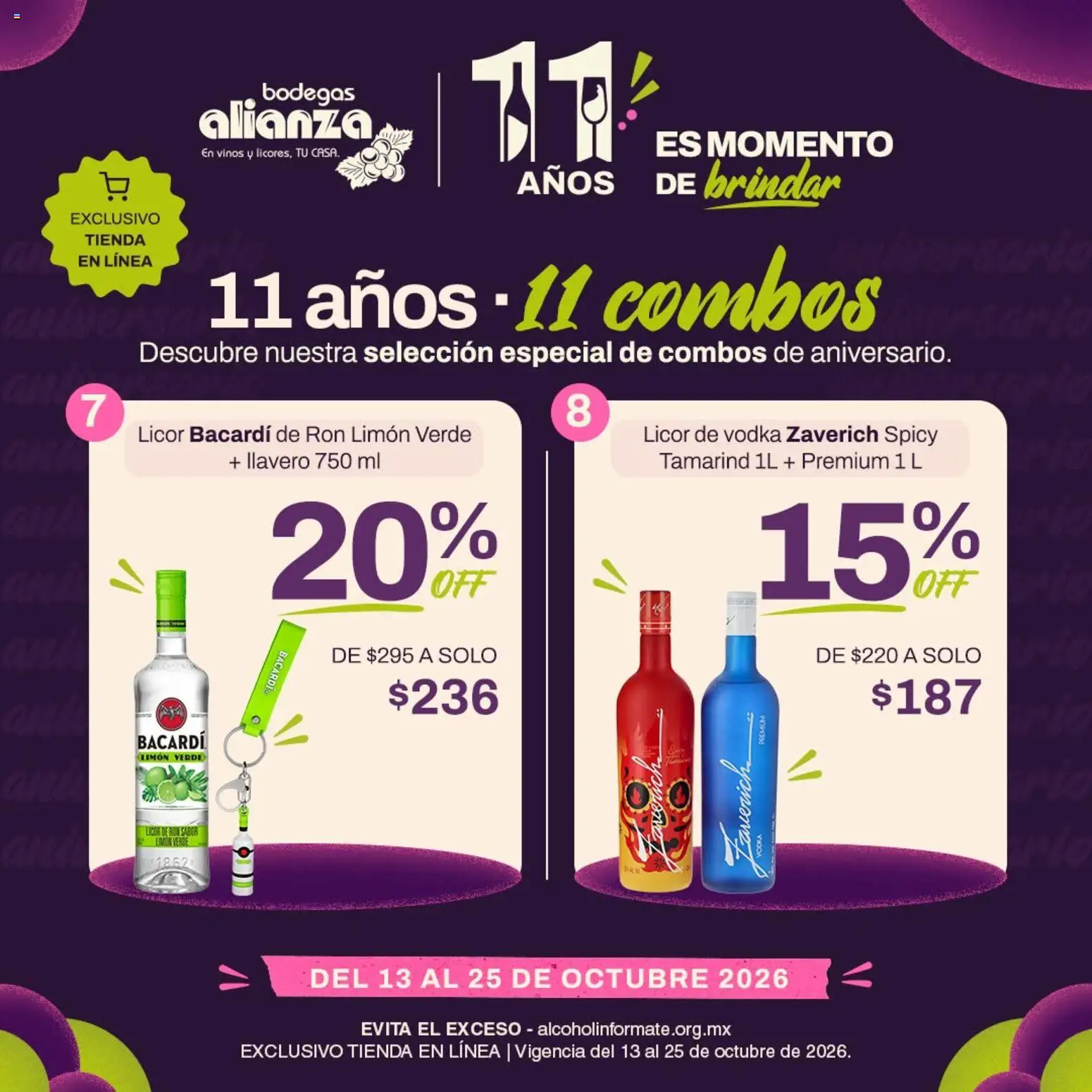 Vista previa las ofertas de la tienda Bodegas Alianza - Bodegas Alianza catálogo 11 años 11 combos desde el 13/10/2026 