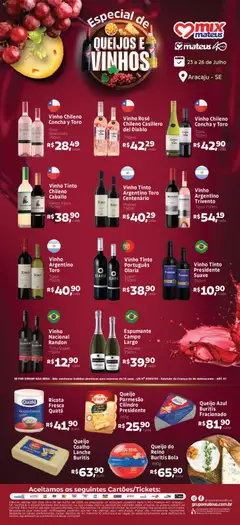Pré-Visualização do folheto "Mateus ofertas Queijos e Vinhos" da loja Mateus válido a partir de 23/07/2026