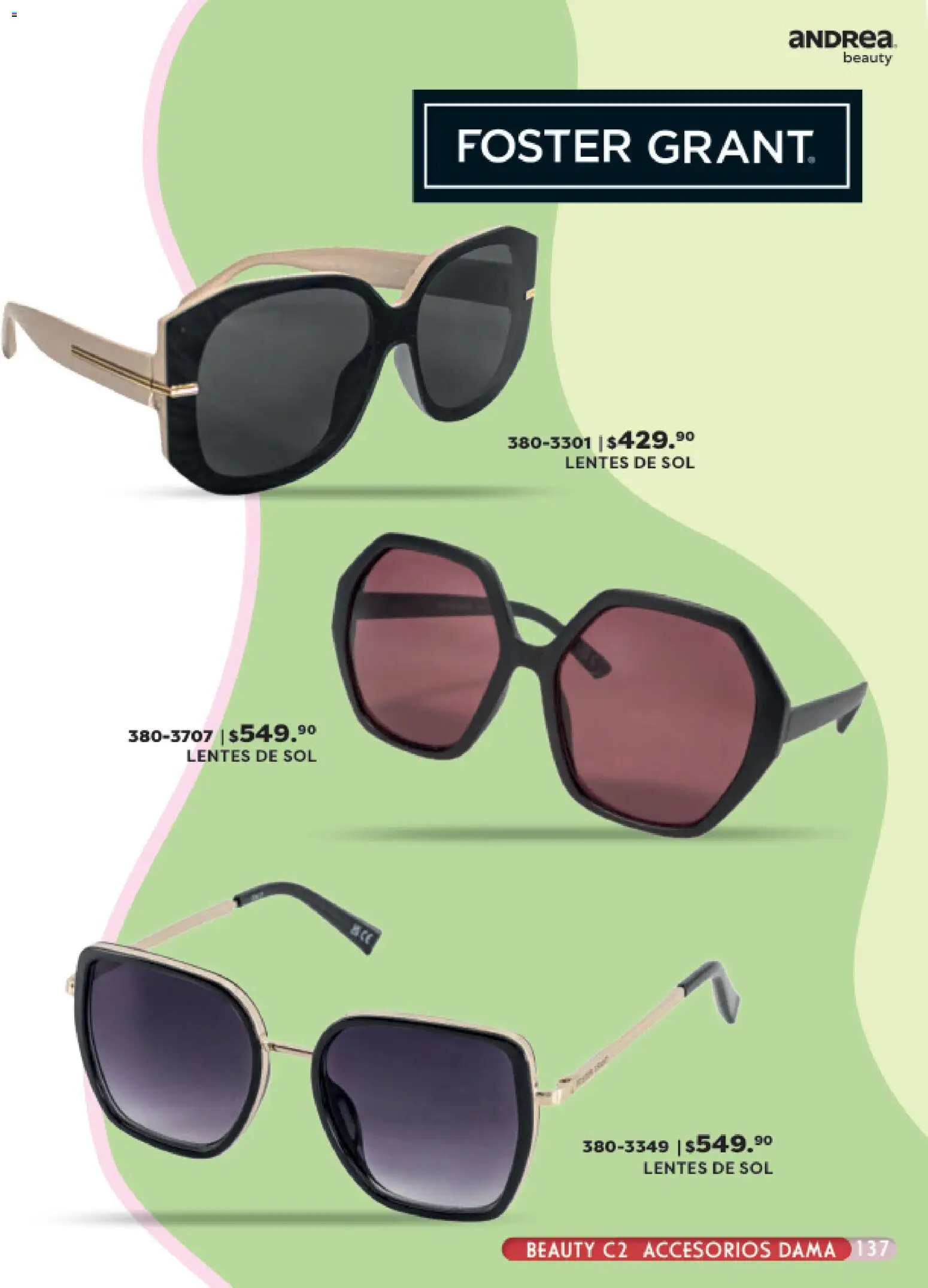 Vista previa las ofertas de la tienda Andrea - Andrea catálogo Beauty desde el 24/05/2026 - Lentes, Lentes de sol