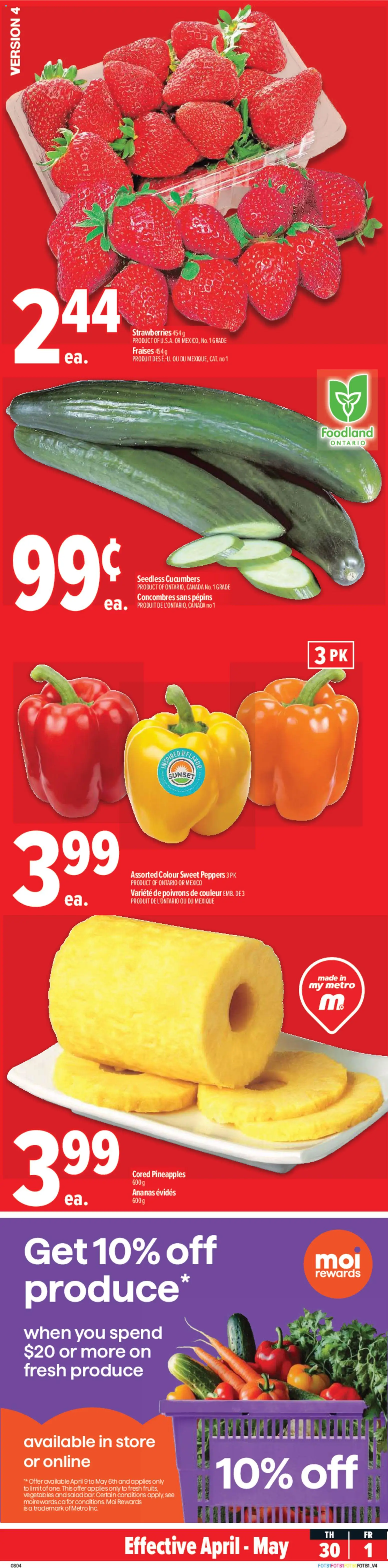 Preview of leaflet Metro weekly flyer - Trois-Pistoles from shop Metro is valid from Apr 30, 2026