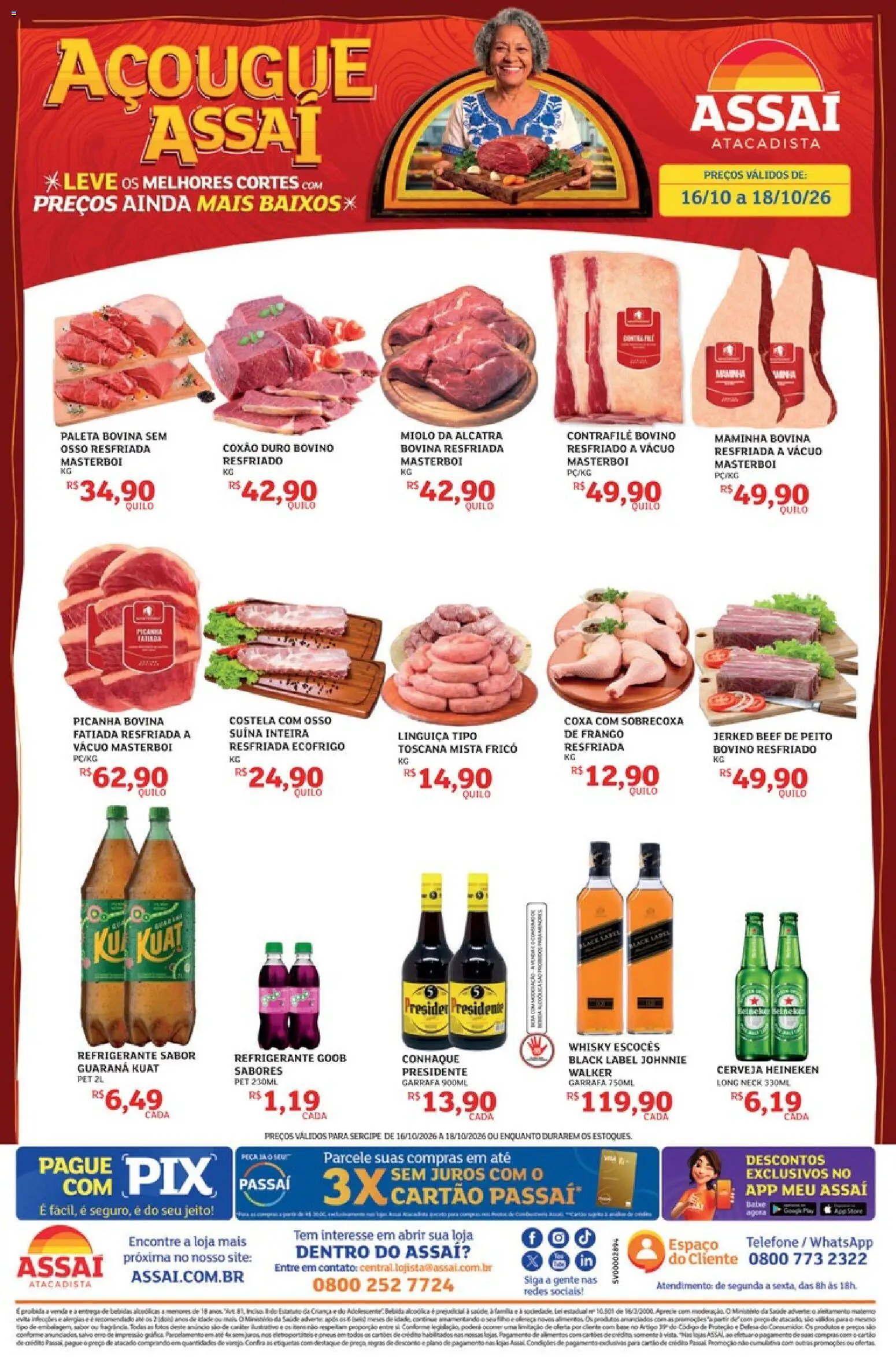 Pré-Visualização do folheto "Assaí Atacadista ofertas - SE" da loja Assaí Atacadista válido a partir de 16/10/2026