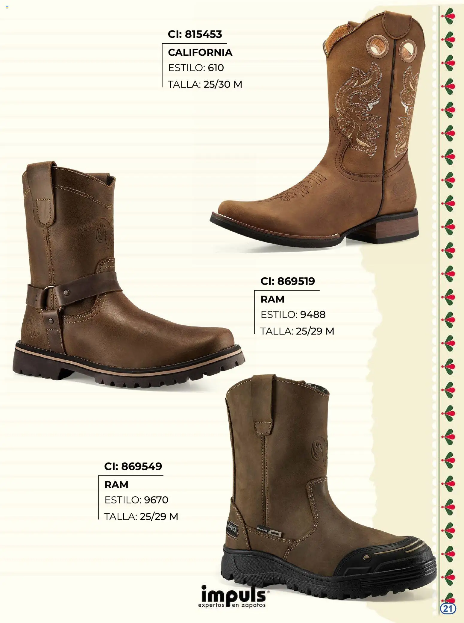 Vista previa las ofertas de la tienda Impuls - Impuls catálogo Botas desde el 27/08/2026 