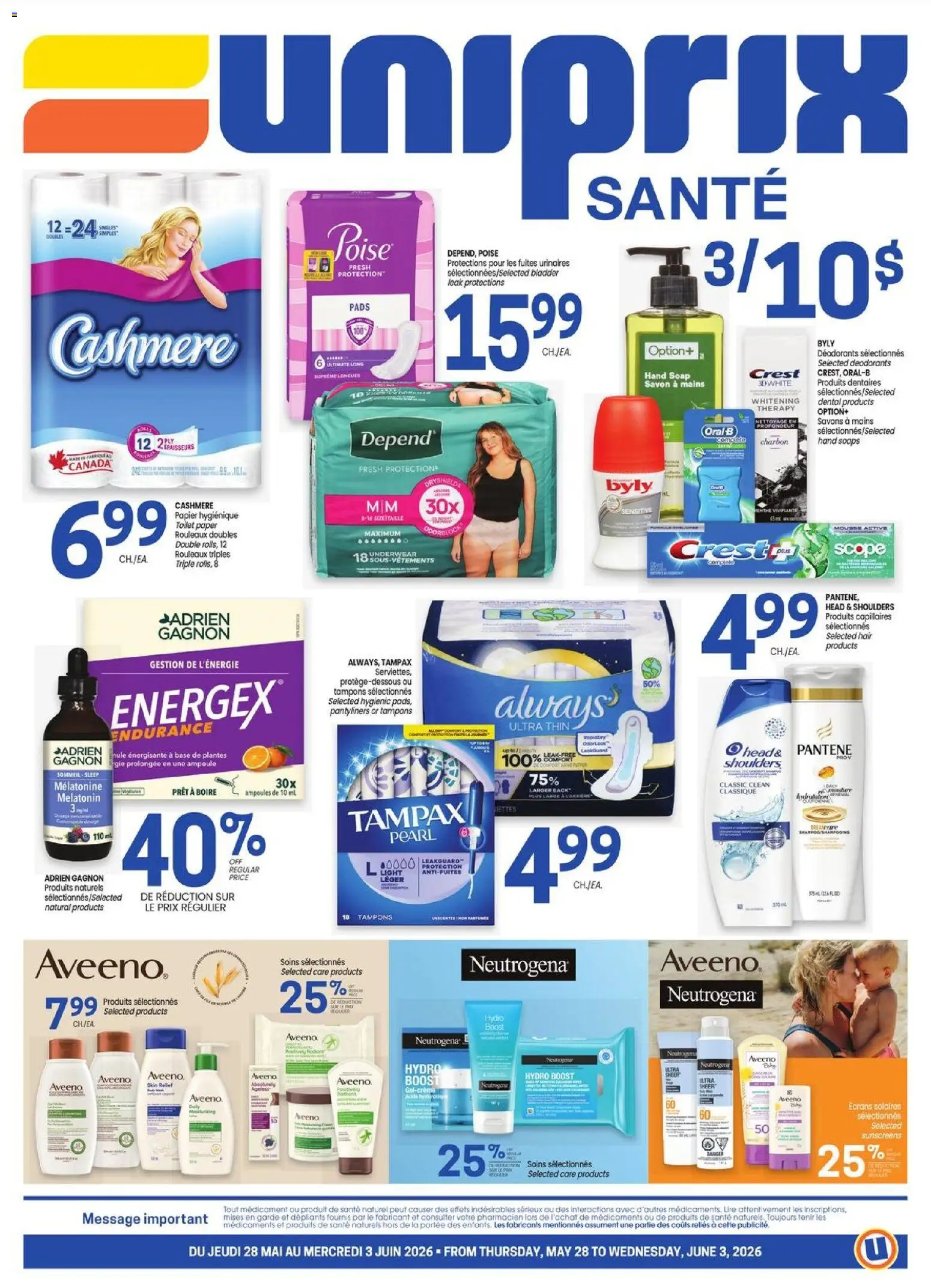 Preview of leaflet Uniprix - Uniprix Sante from shop Uniprix is valid from May 28, 2026