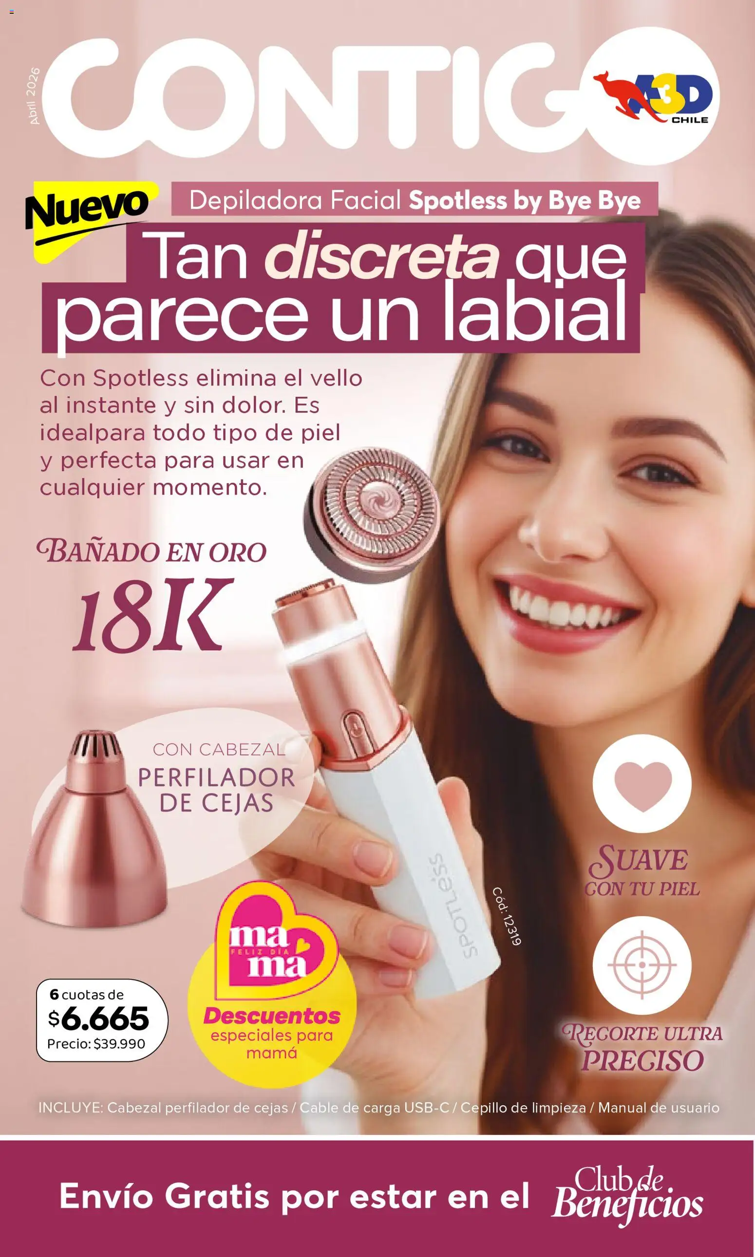 Folleto de la tienda A3D válido desde el 09.04.2026 - Depiladora, Labial, Cable, Cepillo, Perfilador