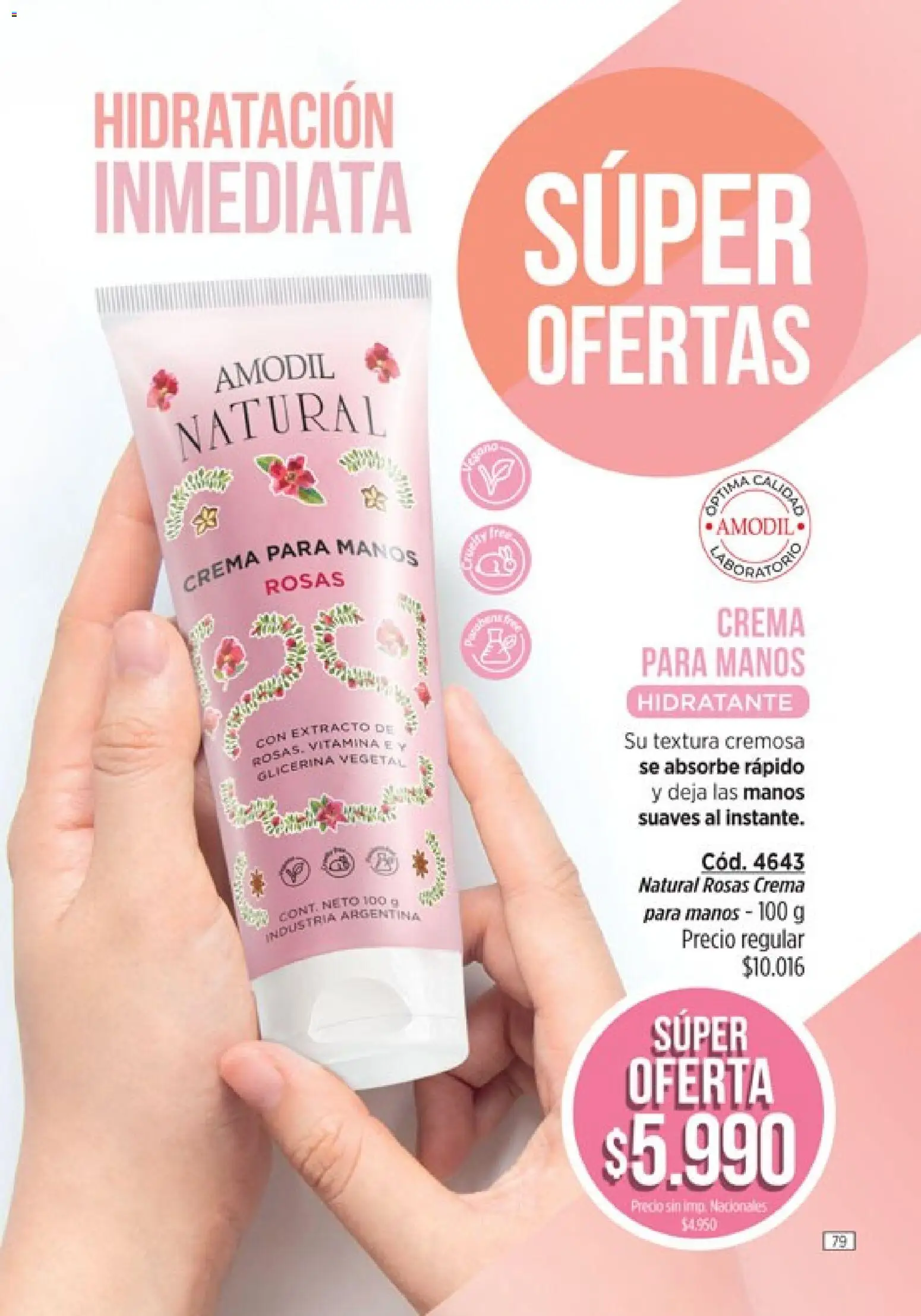 Vista previa del folleto de la tienda Amodil válido desde el 01/10/2026 - Crema, Crema para manos