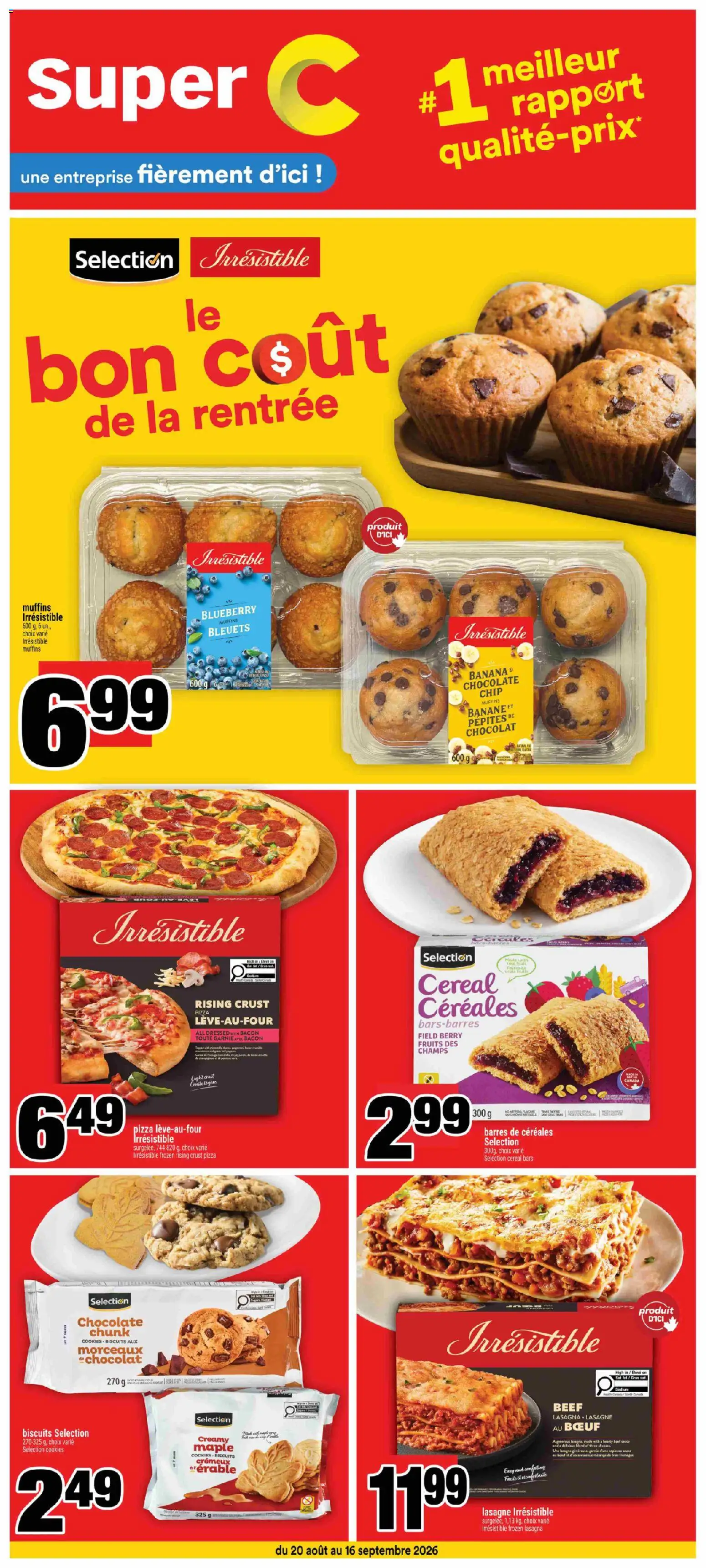 Preview of leaflet Super C circulaire - Le bon coût de la rentrée from shop Super C is valid from Aug 27, 2026
