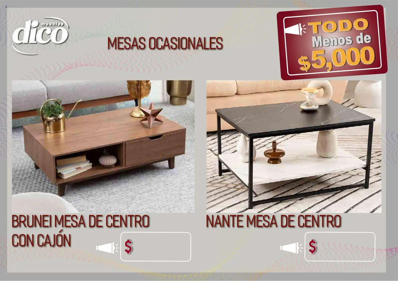 Vista previa las ofertas de la tienda Muebles Dico - Muebles Dico catálogo Todo menos de 5000 Pacifico desde el 09/04/2026 