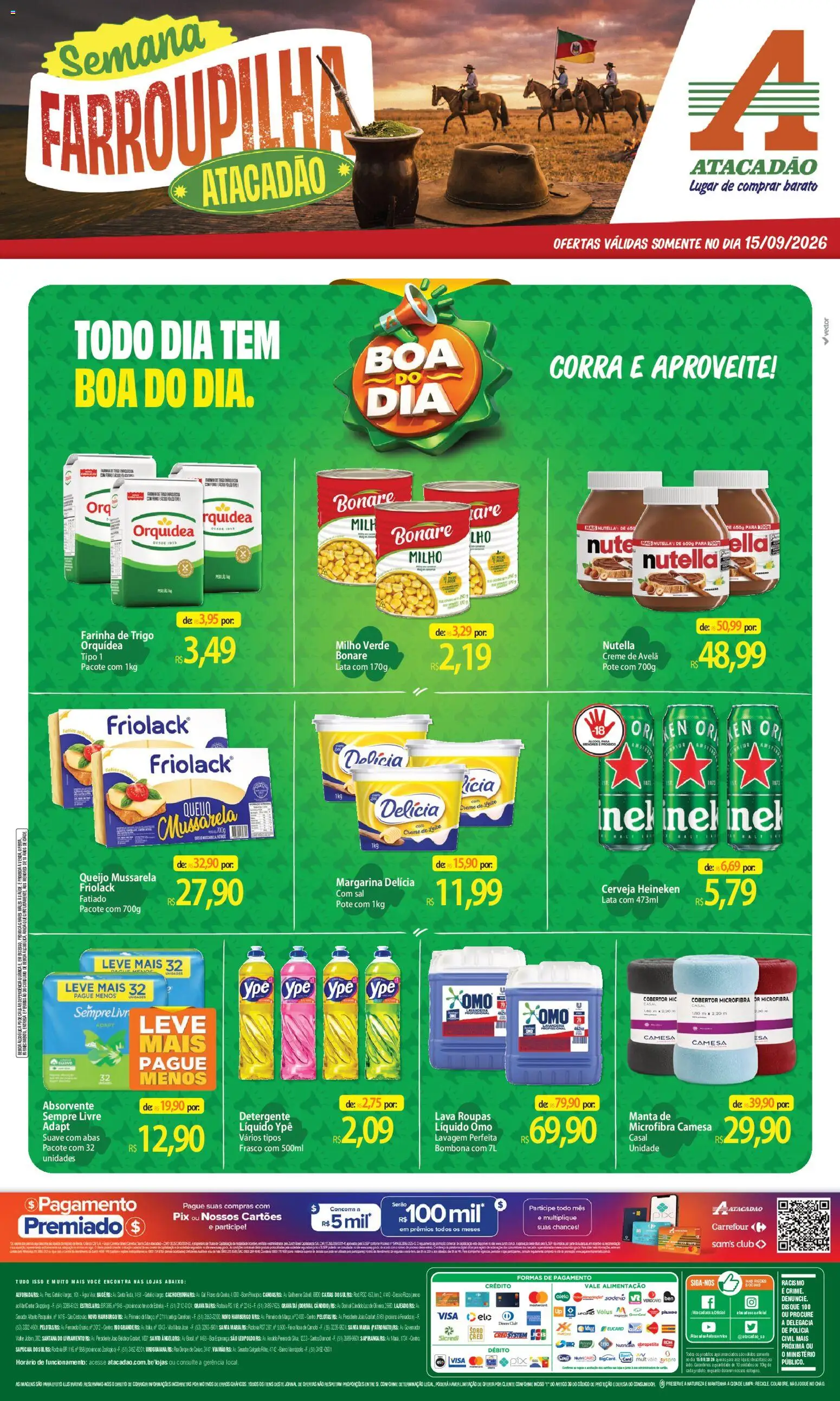 Pré-Visualização do folheto "Atacadão ofertas - RS" da loja Atacadão válido a partir de 15/09/2026