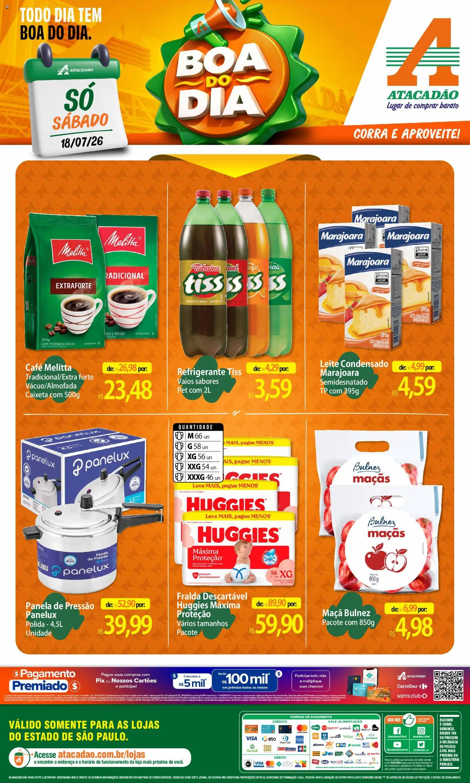 Pré-Visualização do folheto "Atacadão ofertas - SP" da loja Atacadão válido a partir de 18/07/2026