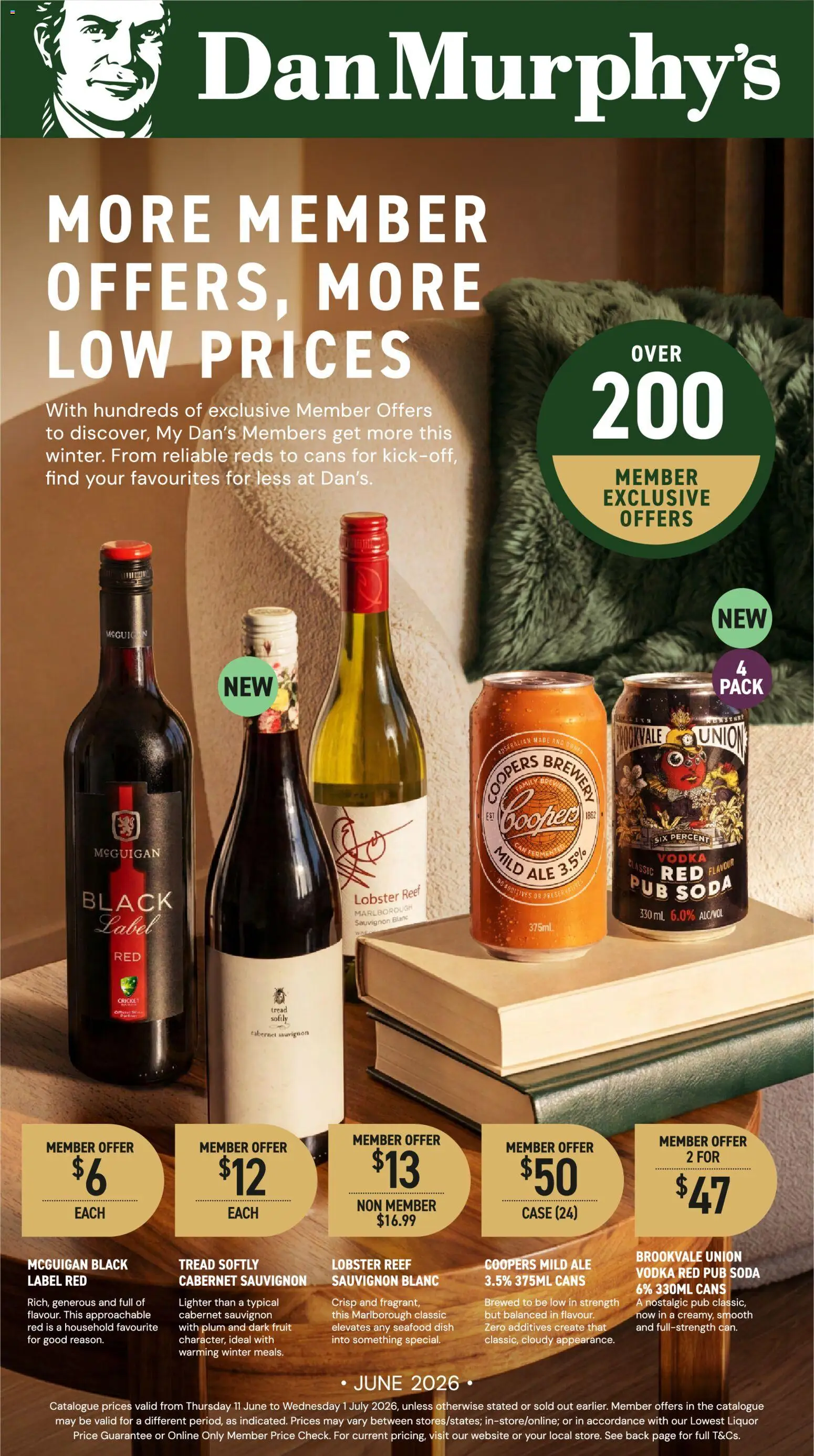 Preview of catalogue Dan Murphy's catalogue Perth from shop Dan Murphy's valid 11/06/2026 - Household, Lobster, Vodka, Seafood, Fruit, Case