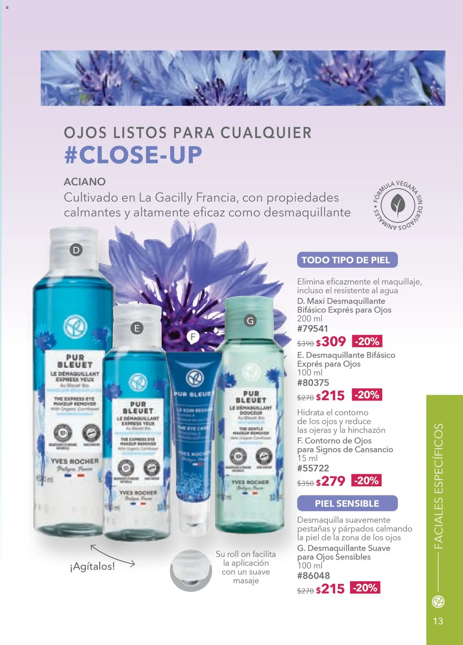 Vista previa las ofertas de la tienda Yves Rocher - Campaña 4 2026 desde el 03/03/2026 - Agua, Contorno de ojos, Desmaquillante, Contorno
