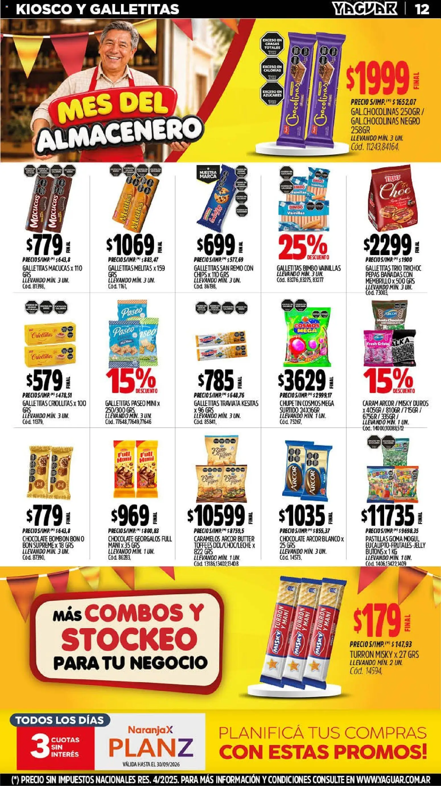 Vista previa del folleto de la tienda Yaguar válido desde el 14/09/2026 - Chocolate, Galletitas, Mani, Turrón