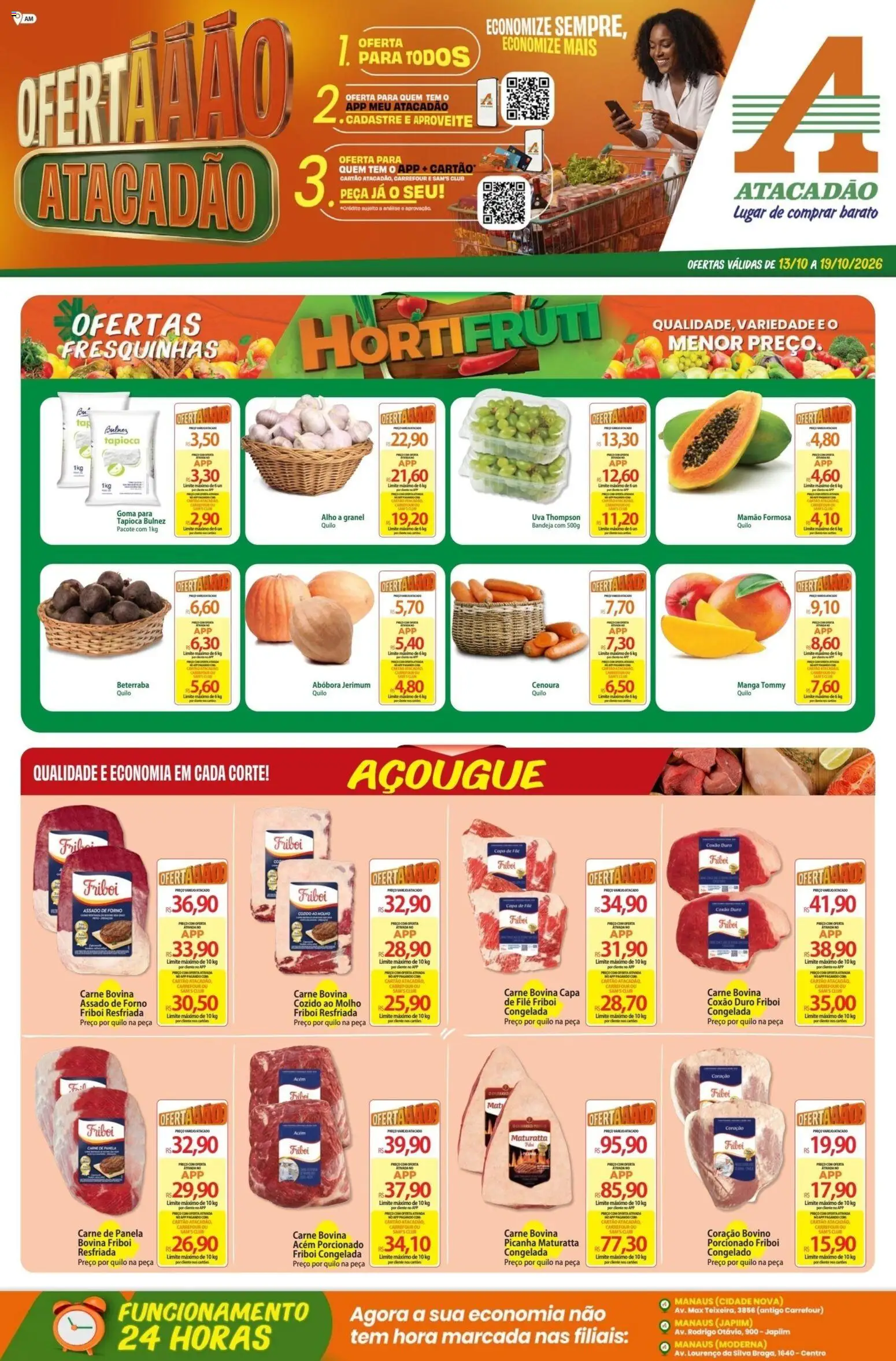 Pré-Visualização do folheto "Atacadão ofertas - AM" da loja Atacadão válido a partir de 13/10/2026