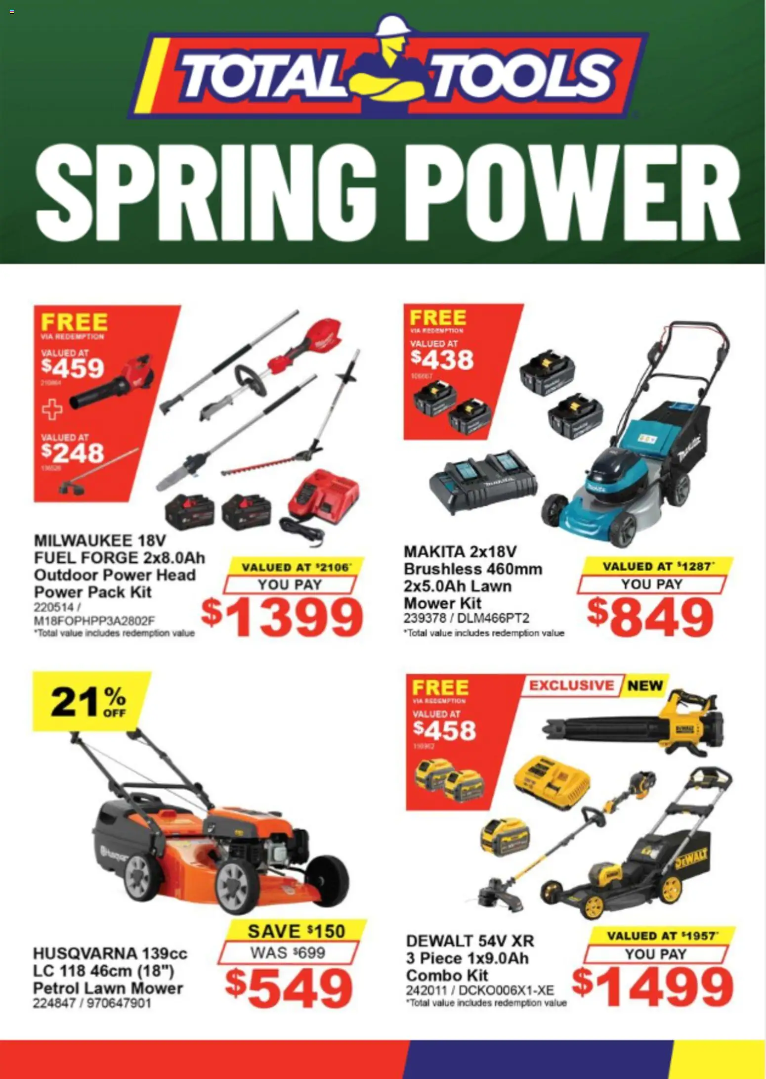 Preview of catalogue Total Tools catalogue from shop Total Tools valid 01/10/2026 - Lawn mower, Tools, Mower