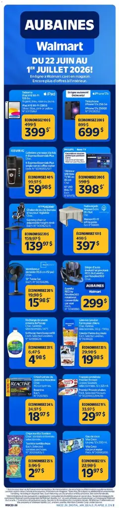 Preview of leaflet Walmart Aubaines from shop Walmart is valid from Jun 22, 2026
