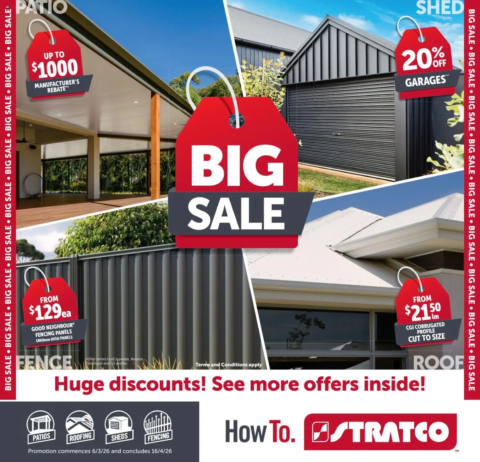 Preview of catalogue Stratco catalogue SA from shop Stratco valid 06/03/2026 - Fence, Shed