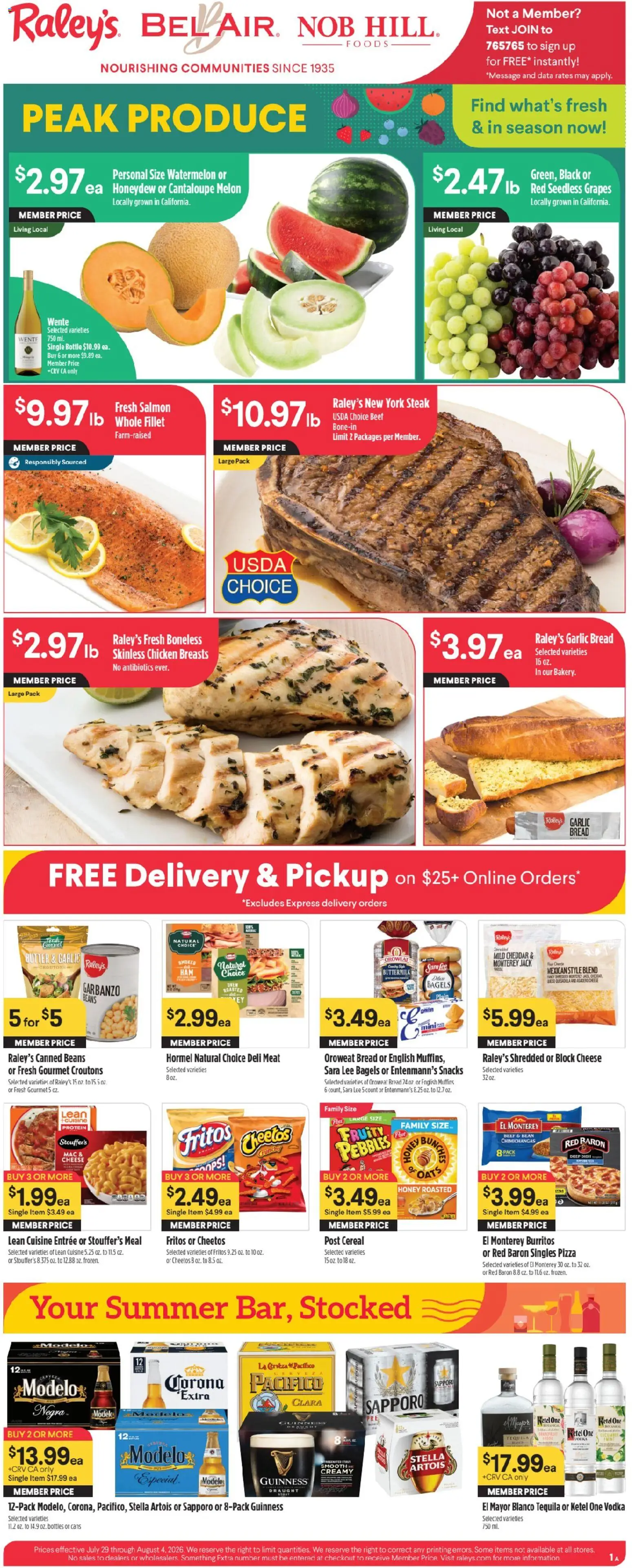 Raley's Weekly Ad from 07/29/2026 >> Flyer
