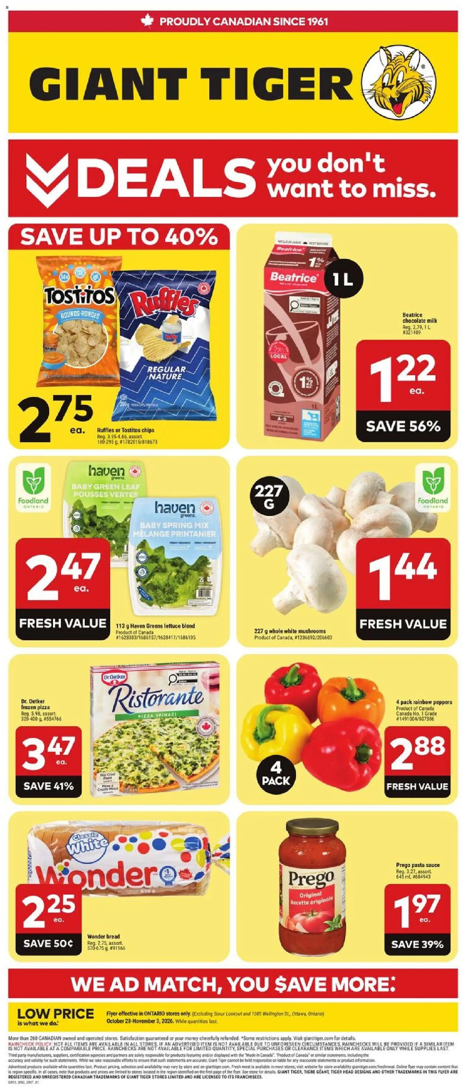 Preview of leaflet Giant Tiger weekly flyer from shop Giant Tiger is valid from Oct 28, 2026