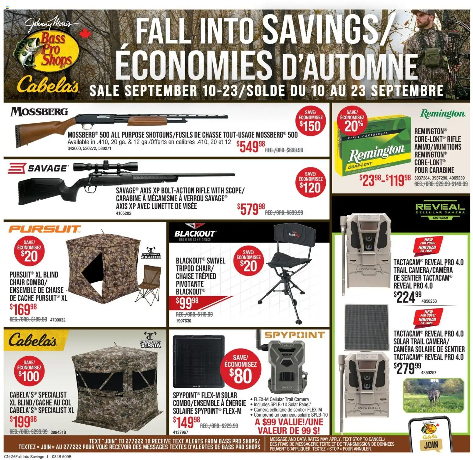 Preview of leaflet Cabelas weekly flyer / circulaire from shop Cabelas is valid from Sep 10, 2026