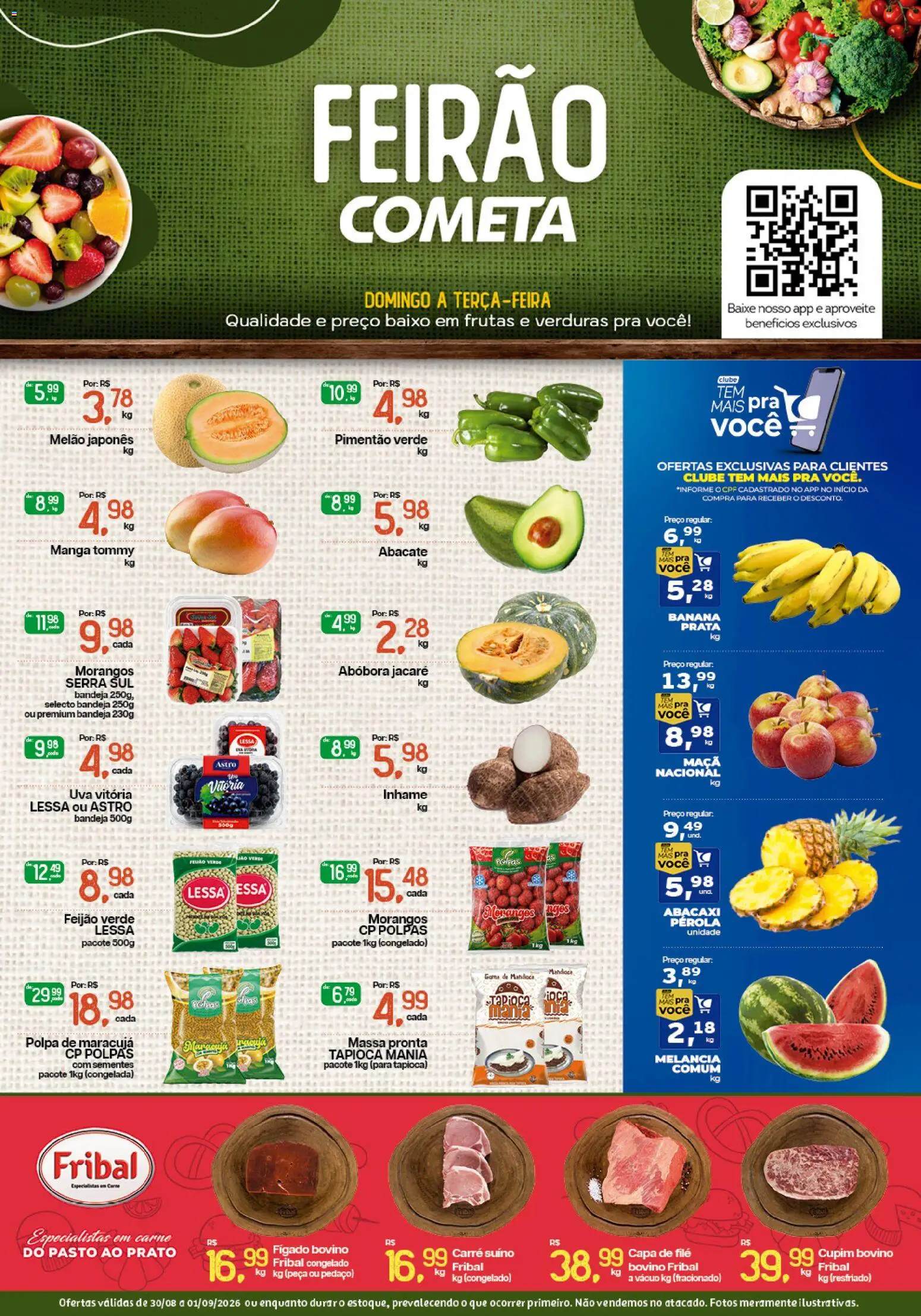Pré-Visualização do folheto "Cometa Supermercados ofertas Feirão" da loja Cometa Supermercados válido a partir de 30/08/2026