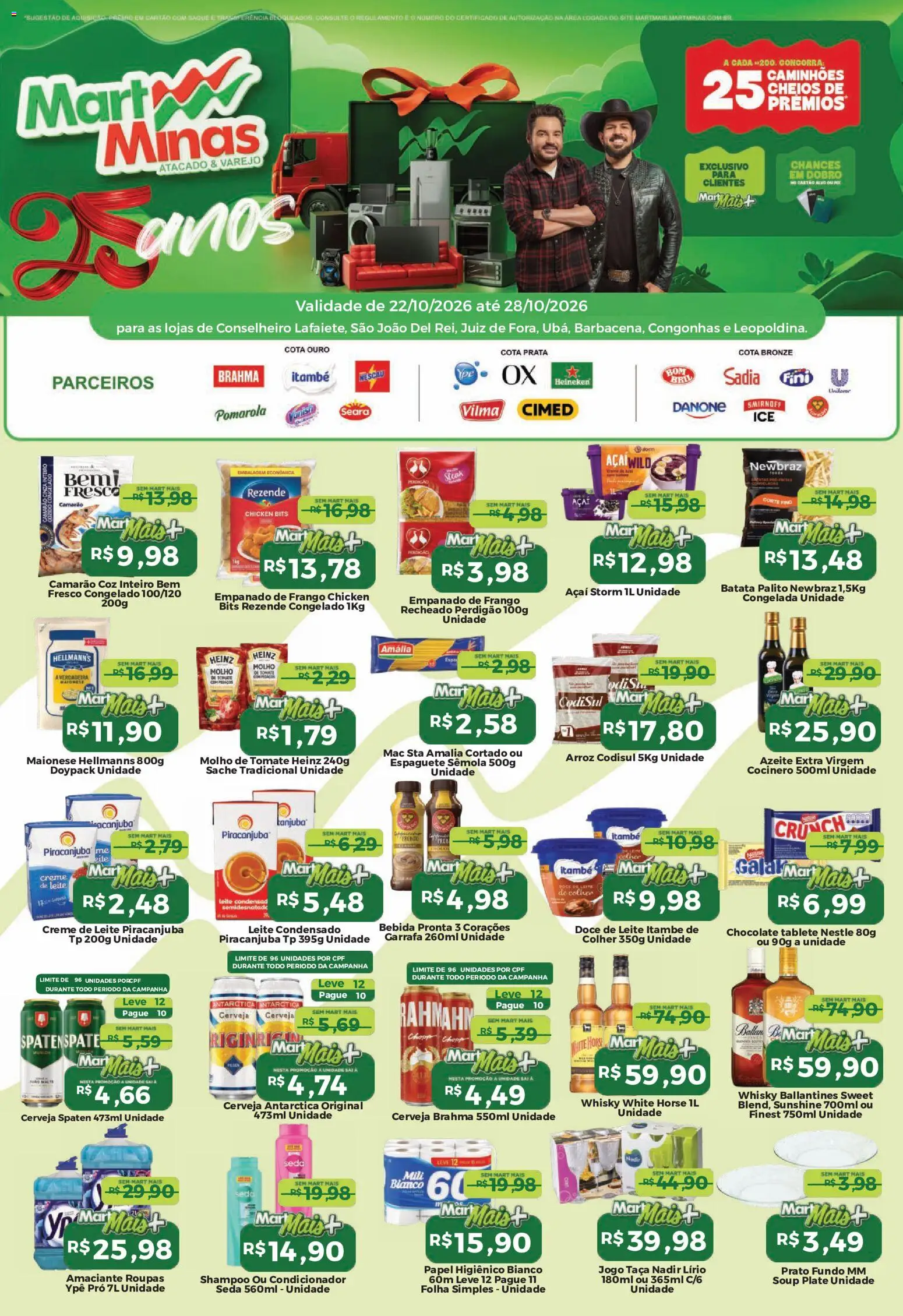 Pré-Visualização do folheto "Mart Minas ofertas" da loja Mart Minas válido a partir de 22/10/2026