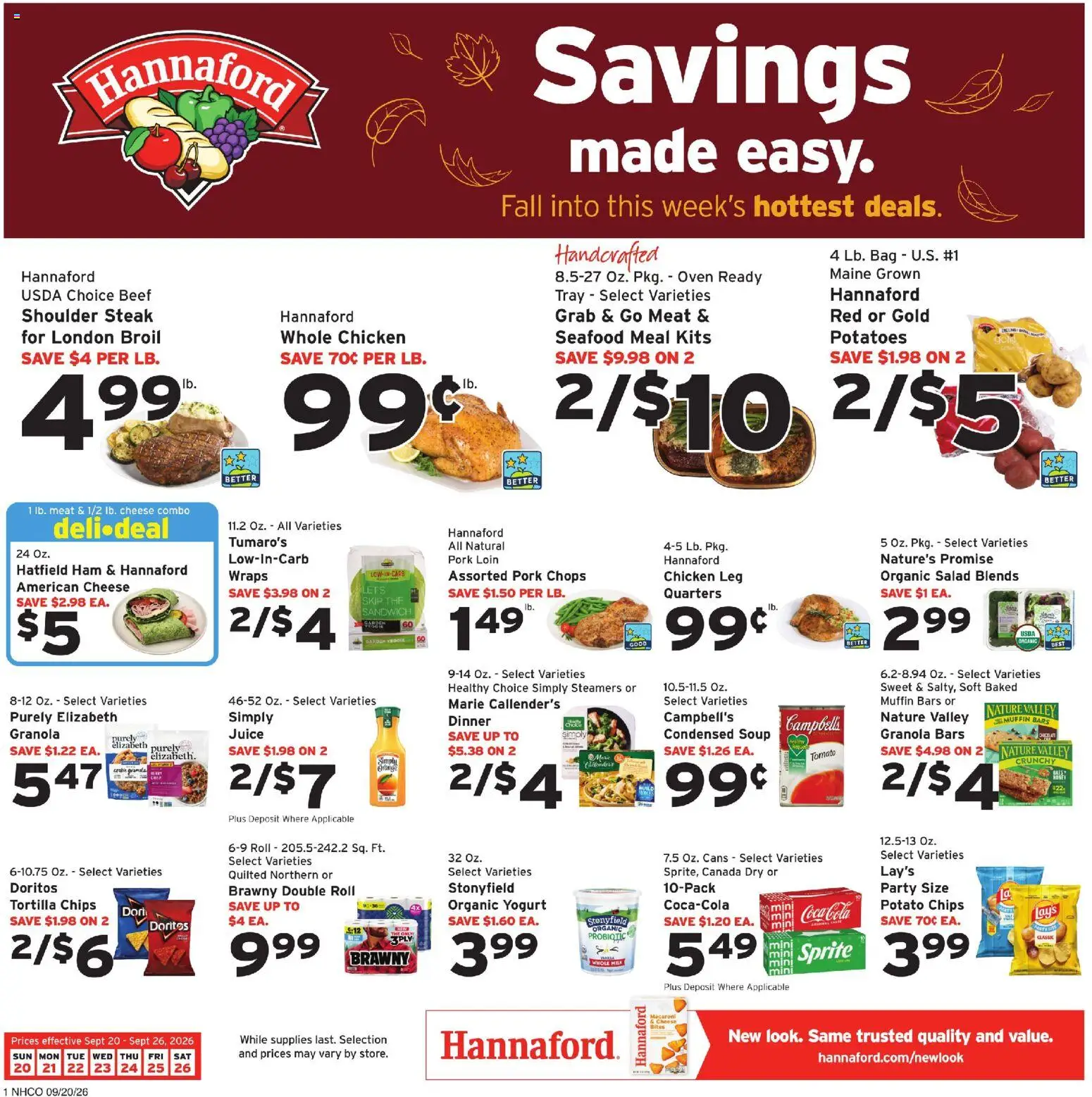 Ad Preview of Hannaford Hannaford Weekly Ad from 09/20/2026