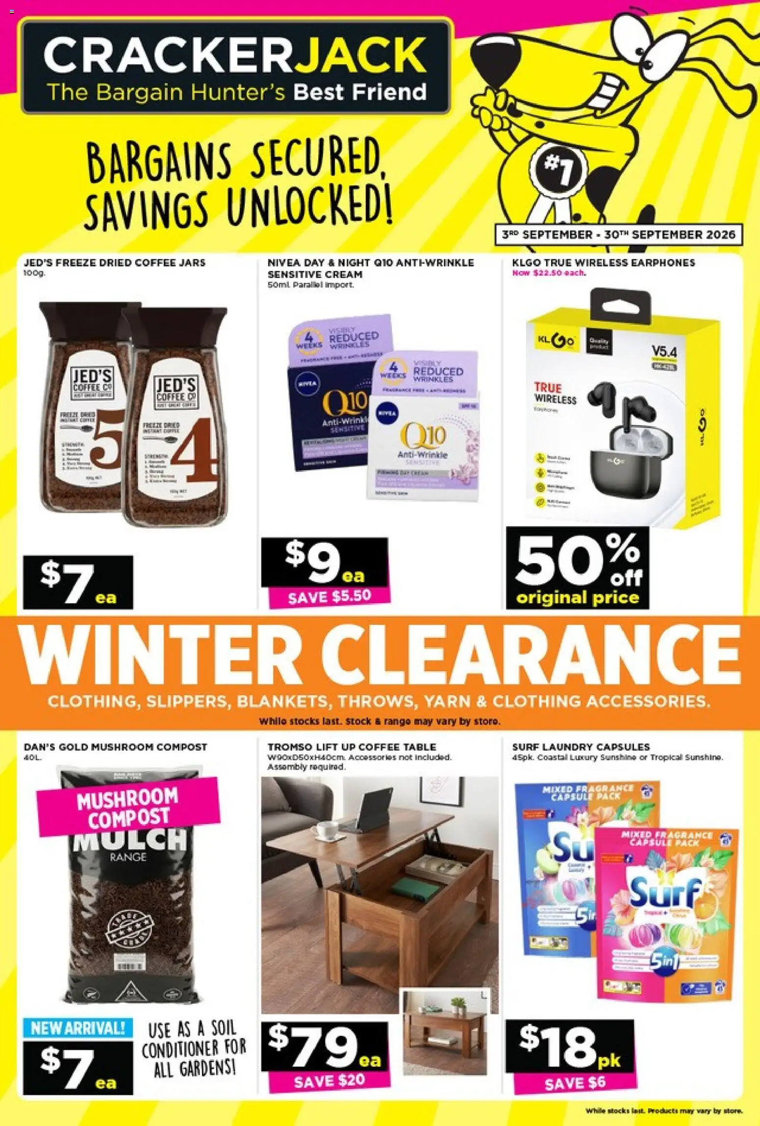 Preview of catalogue Crackerjack catalogue from shop Crackerjack valid 3 Sept 2026