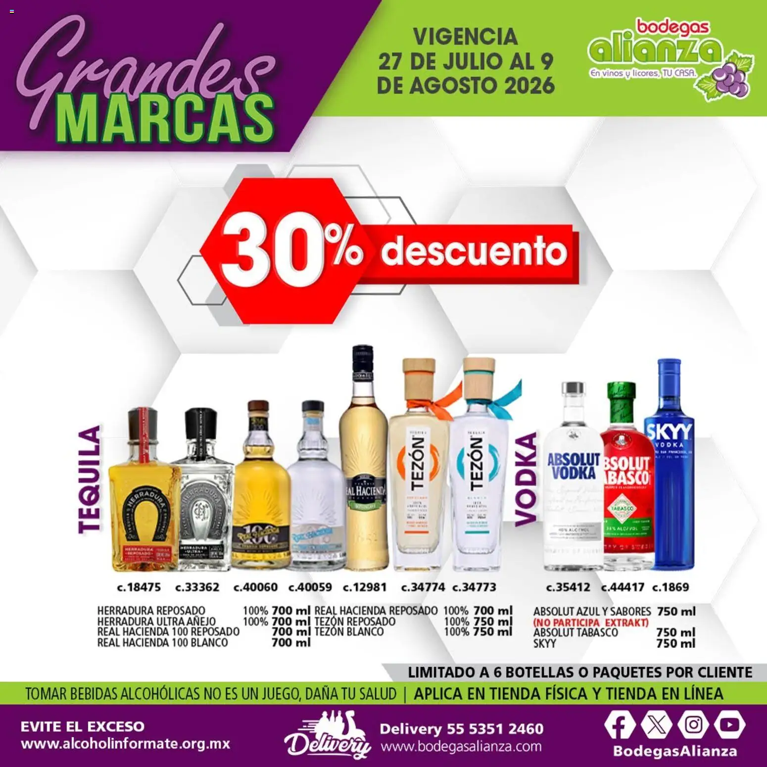 Vista previa las ofertas de la tienda Bodegas Alianza - Bodegas Alianza catálogo Grandes Marcas desde el 27/07/2026 