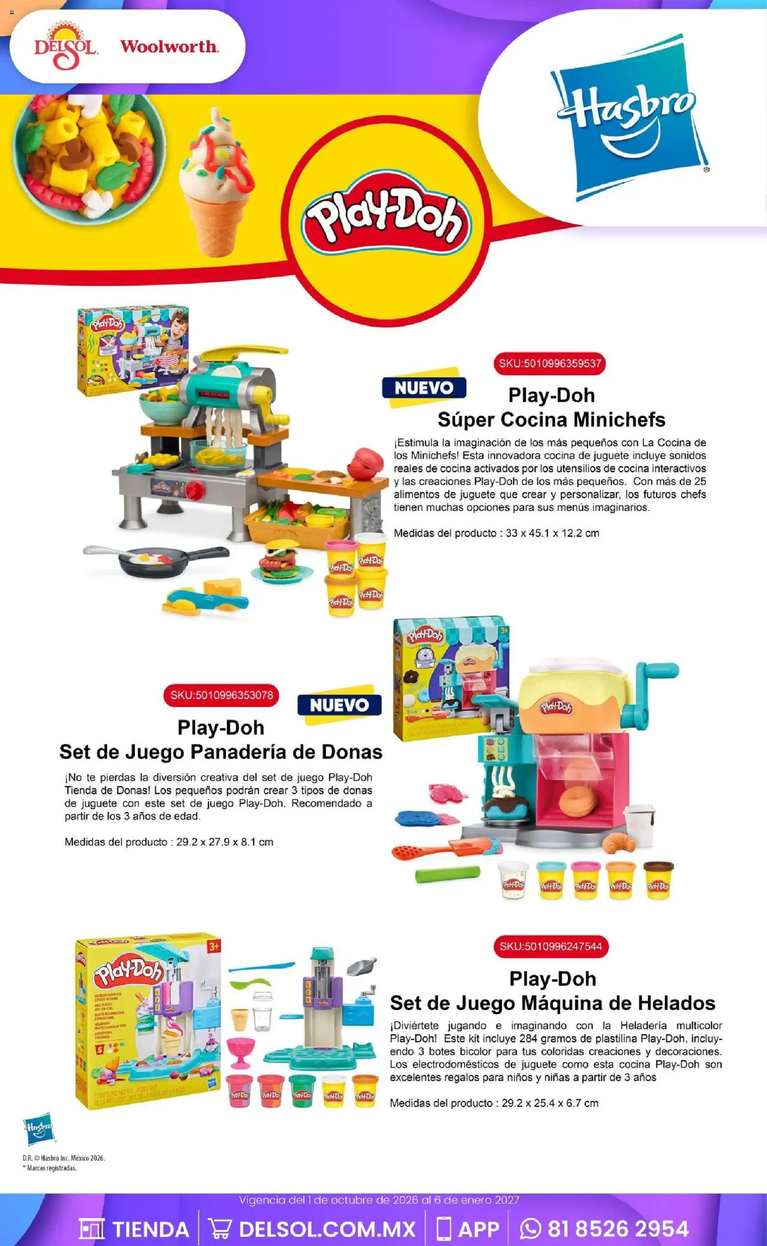 Vista previa las ofertas de la tienda Del Sol y Woolworth - Del Sol y Woolworth catálogo El Castillo del Juguete desde el 01/10/2026 - Juego, Panadería, Té, Cocina, Alimentos, Masa, Utensilios de cocina