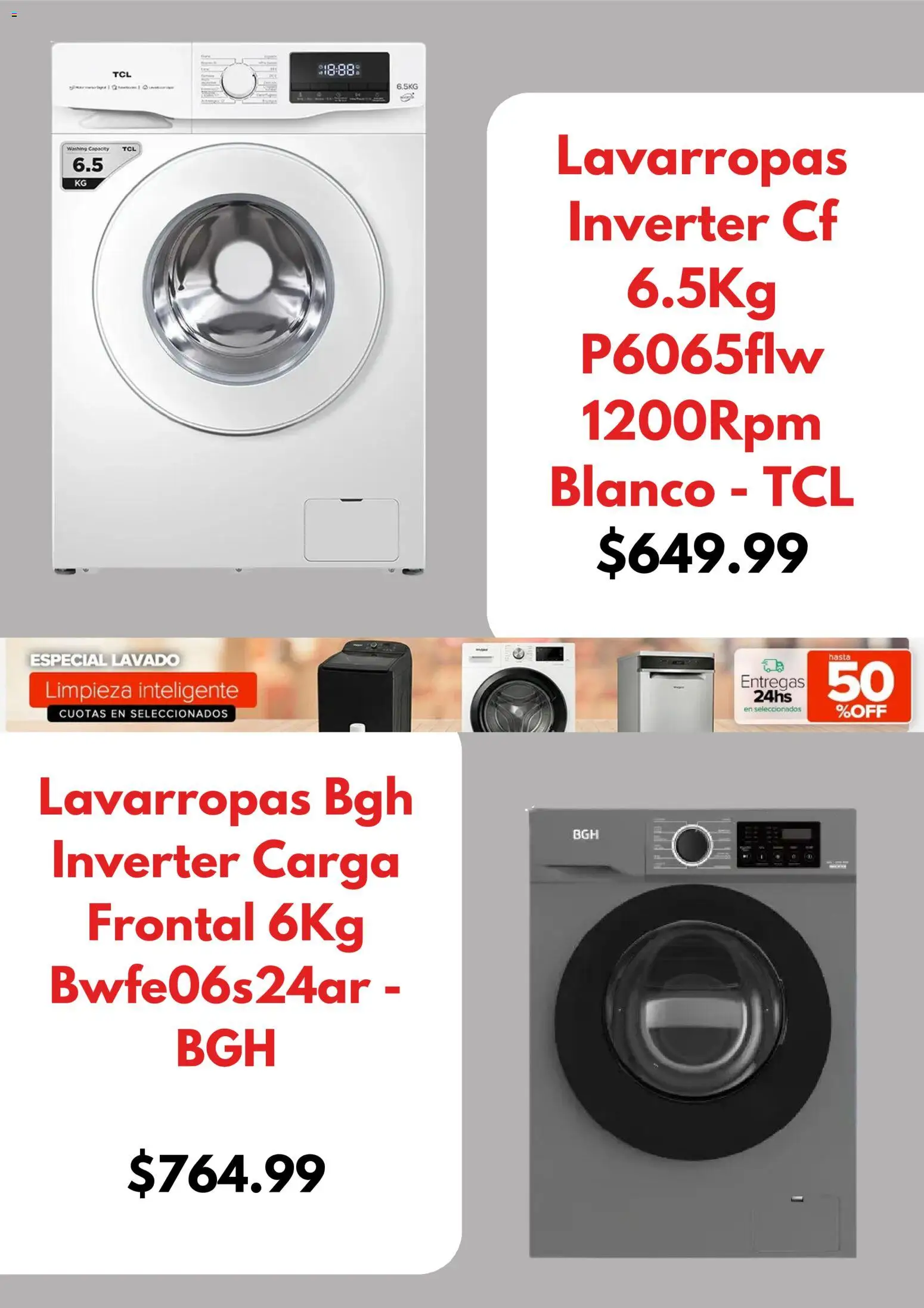 Vista previa del folleto de la tienda Megatone válido desde el 01/10/2026 - Lavarropas