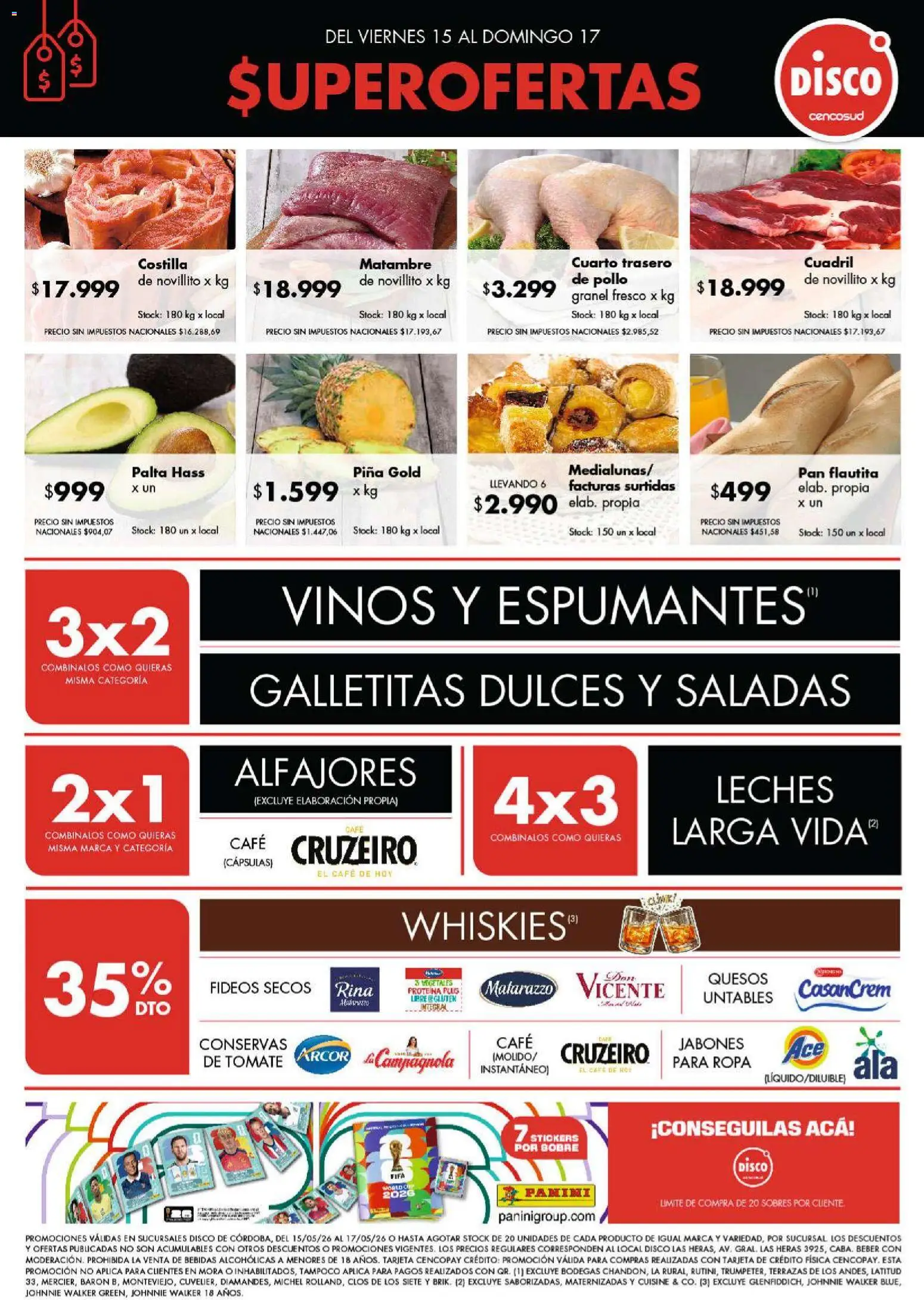 Vista previa del folleto de la tienda Disco válido desde el 14/05/2026 - Café, Disco, Pollo, Fideos, Sobre, Piña, Cápsulas, Conservas