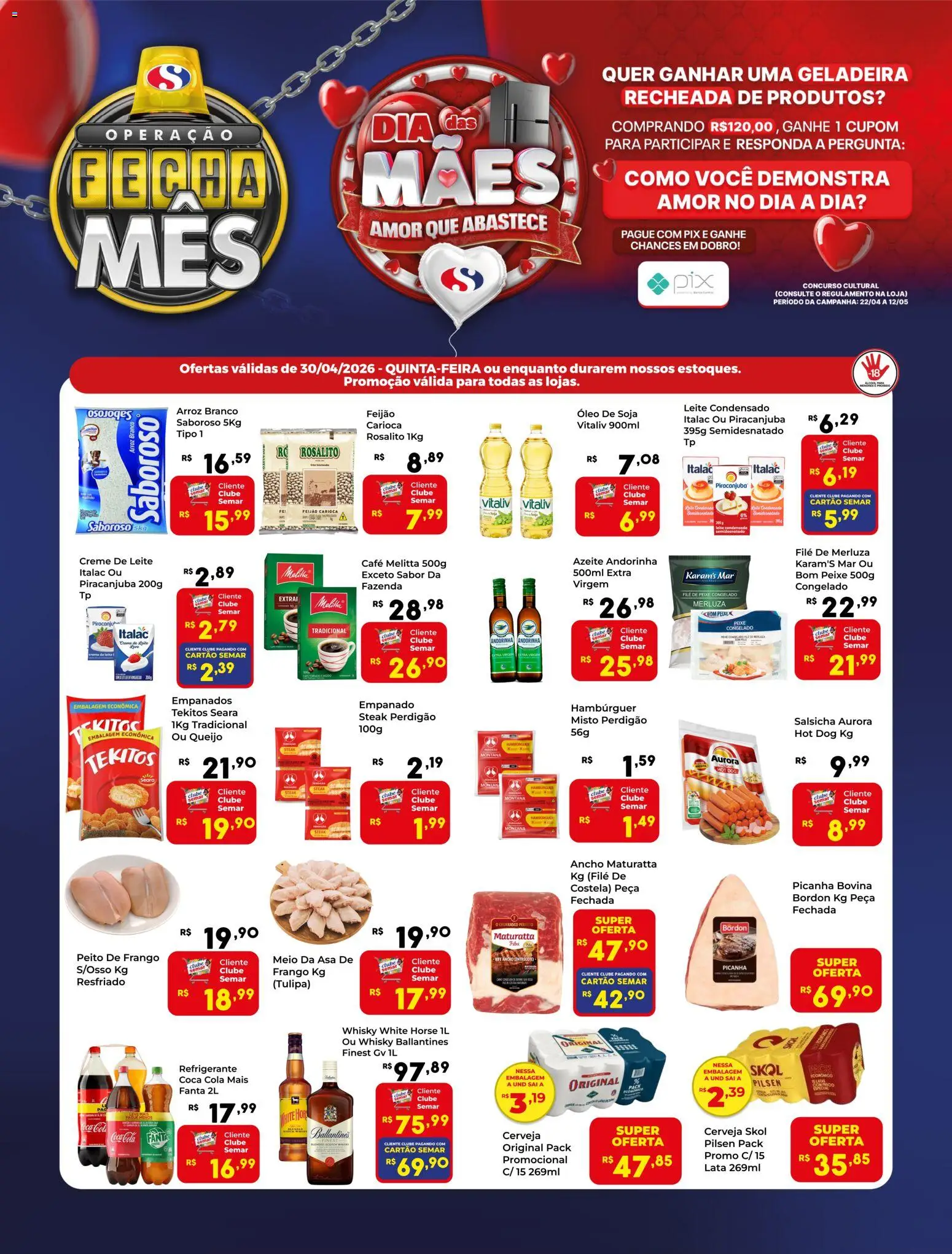 Pré-Visualização do folheto "Semar Supermercado ofertas do Dia" da loja Semar Supermercado válido a partir de 30/04/2026