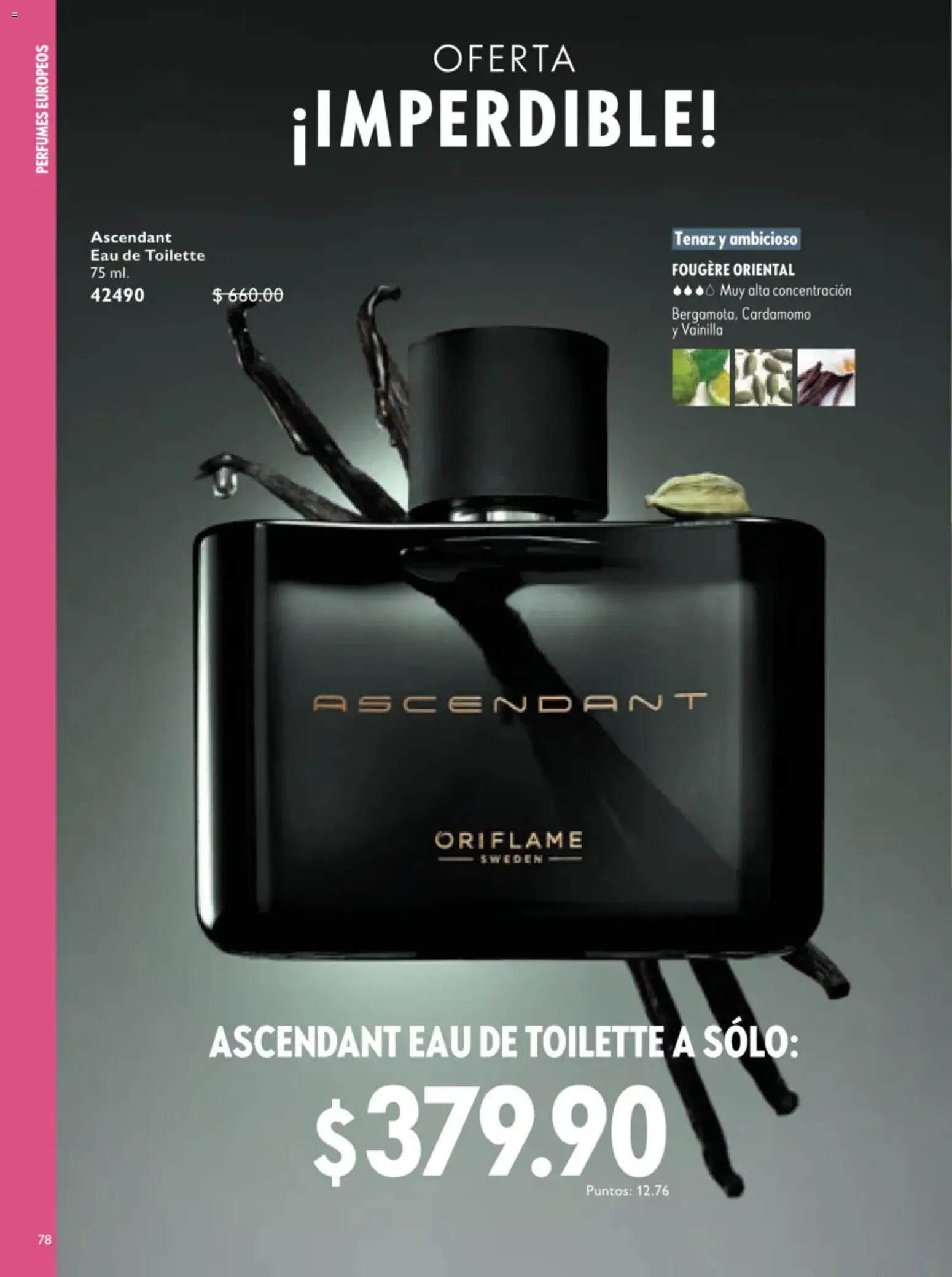 Vista previa las ofertas de la tienda Oriflame - Oriflame campaña 9 2026 desde el 20/06/2026 - Perfumes, Vainilla, Cardamomo, Eau de toilette