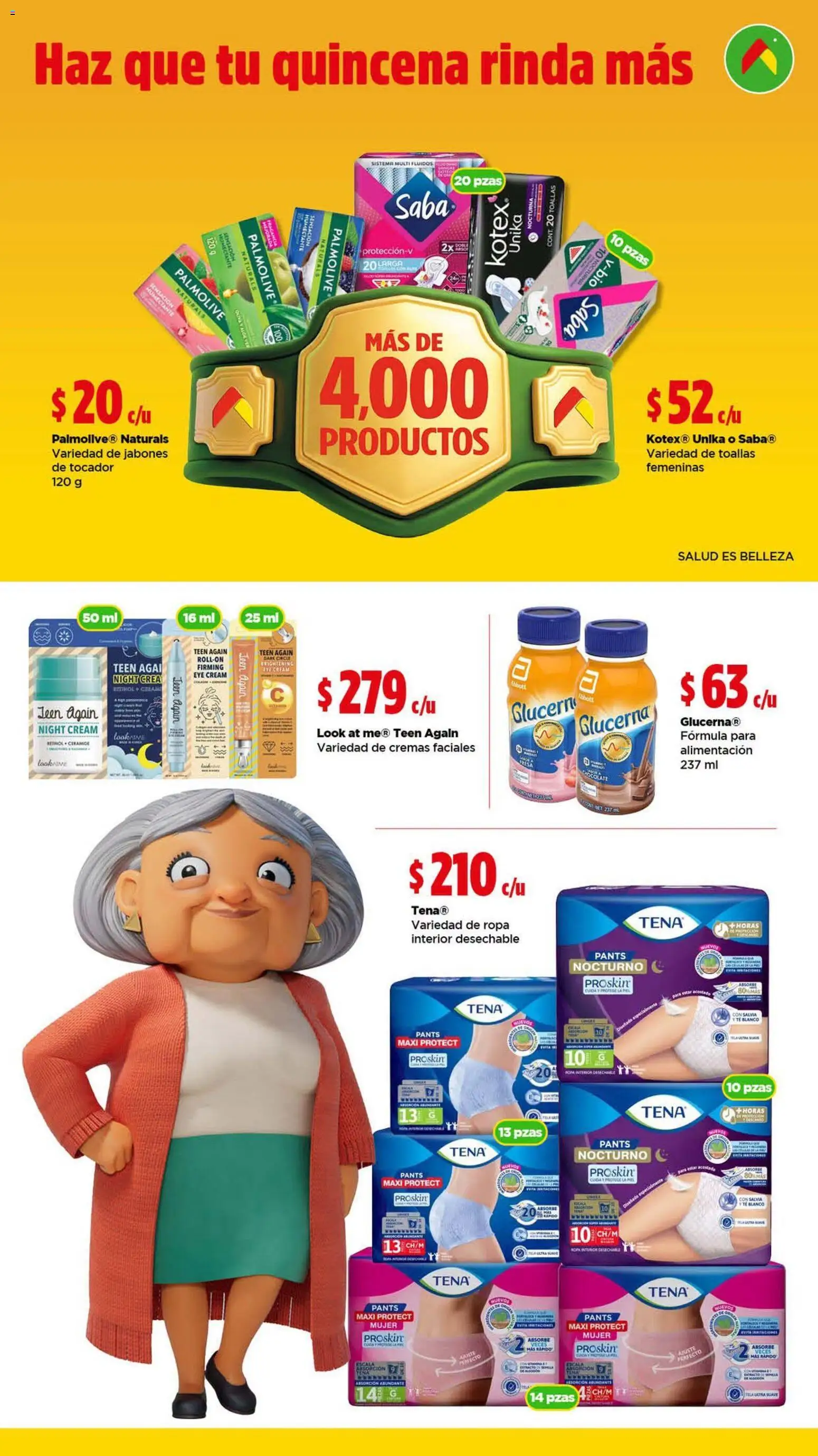 Vista previa las ofertas de la tienda Bodega Aurrerá - Bodega Aurrerá folleto Que no te falte nada para la limpieza desde el 21/09/2026 - Chocolate, Té, Fresa, Ropa, Pants, Huevos, Toallas, Té blanco