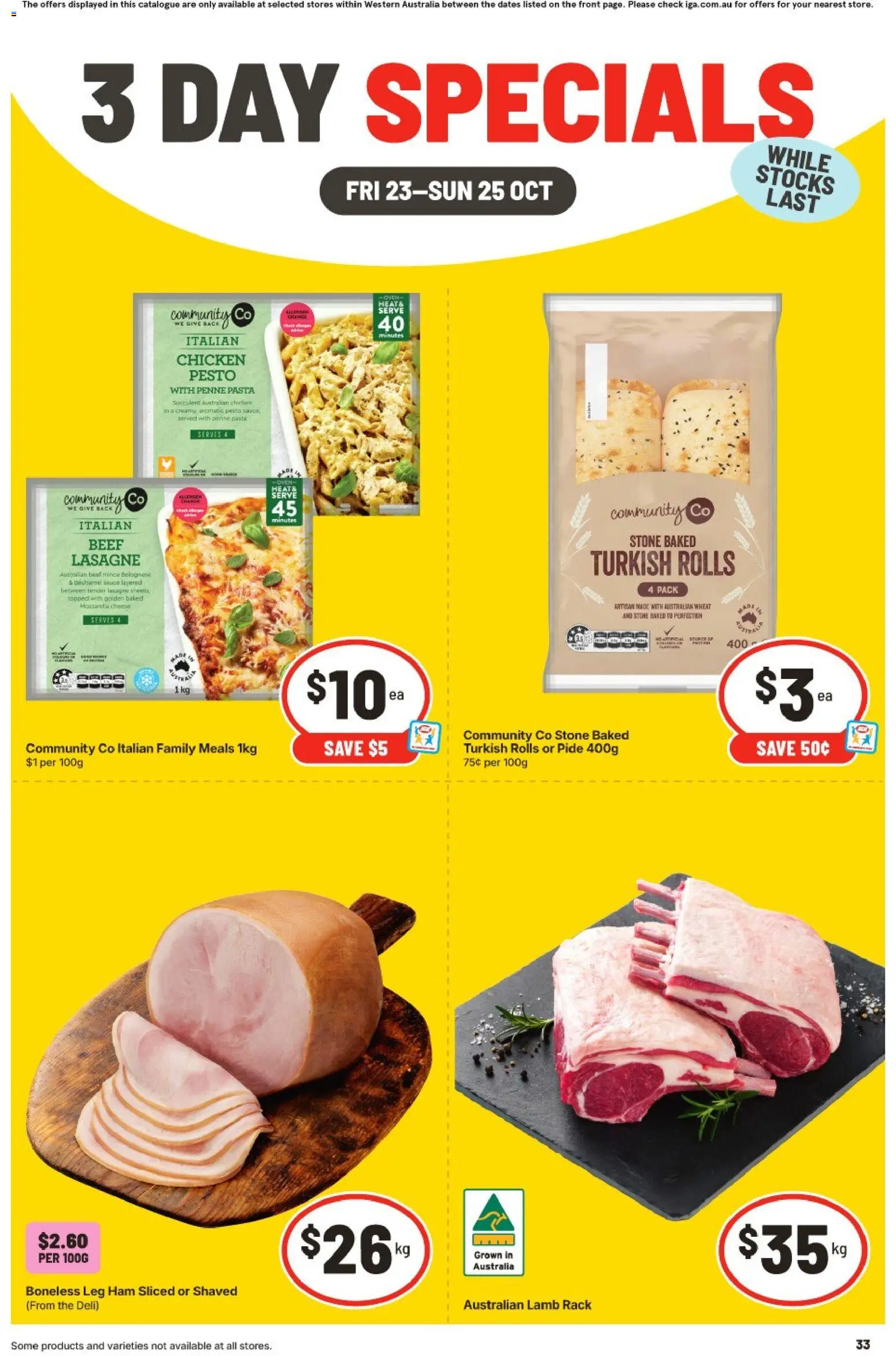 Preview of catalogue IGA 3 Day Specials WA from shop IGA valid 23/10/2026