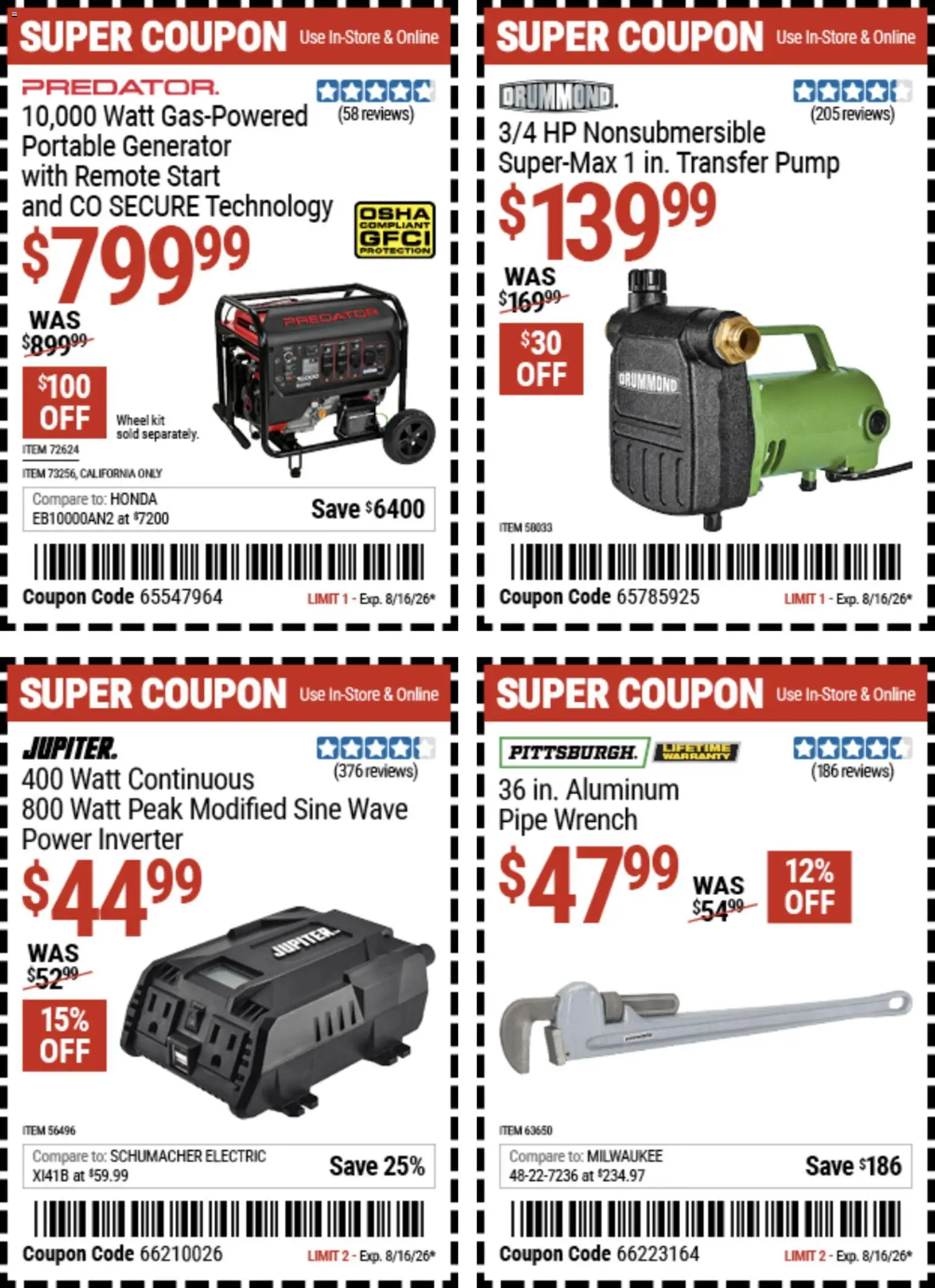 Harbor Freight Weekly Ad from 08/03/2026 >> Flyer