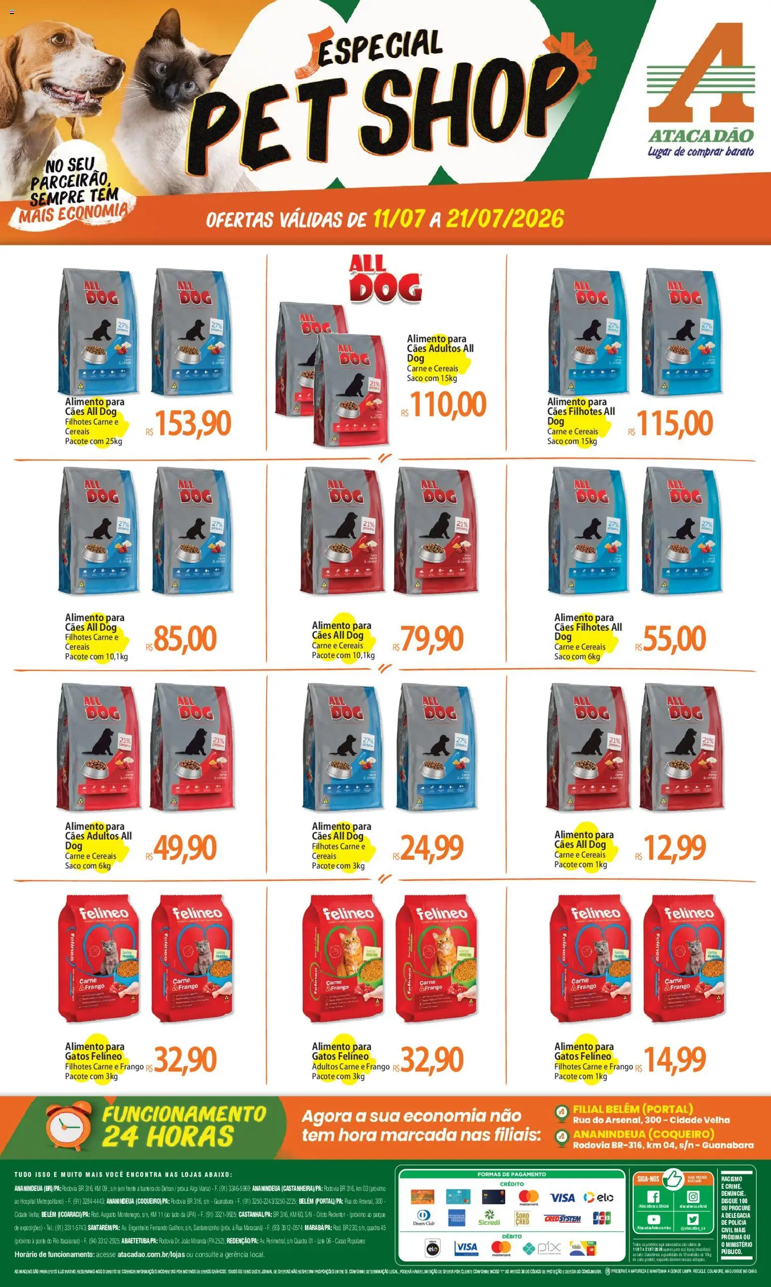Pré-Visualização do folheto "Atacadão ofertas - PA" da loja Atacadão válido a partir de 11/07/2026 - Pá, Carne, Frango, Chá, Cereais